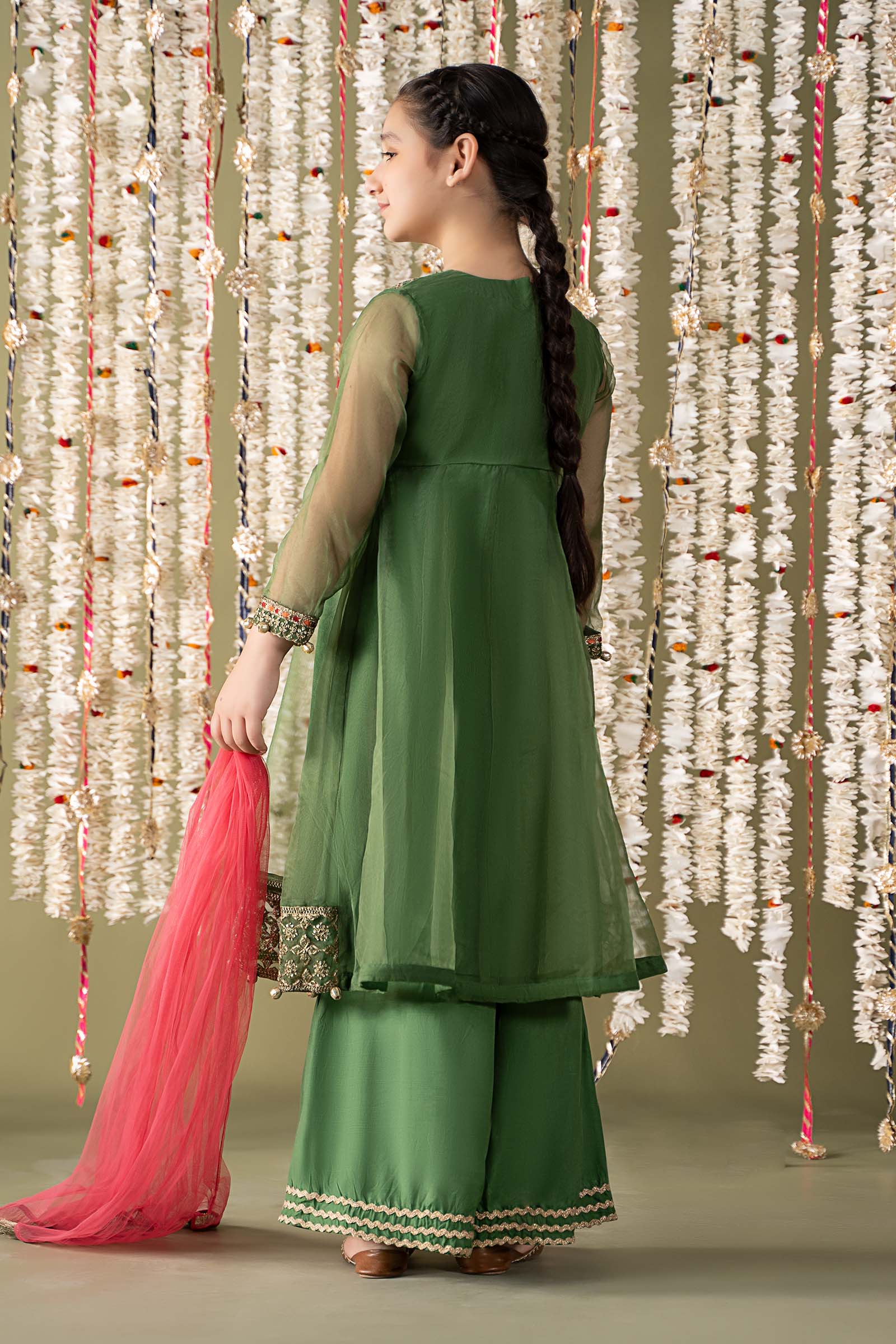 3 Piece Embroidered Organza Suit - Image 6
