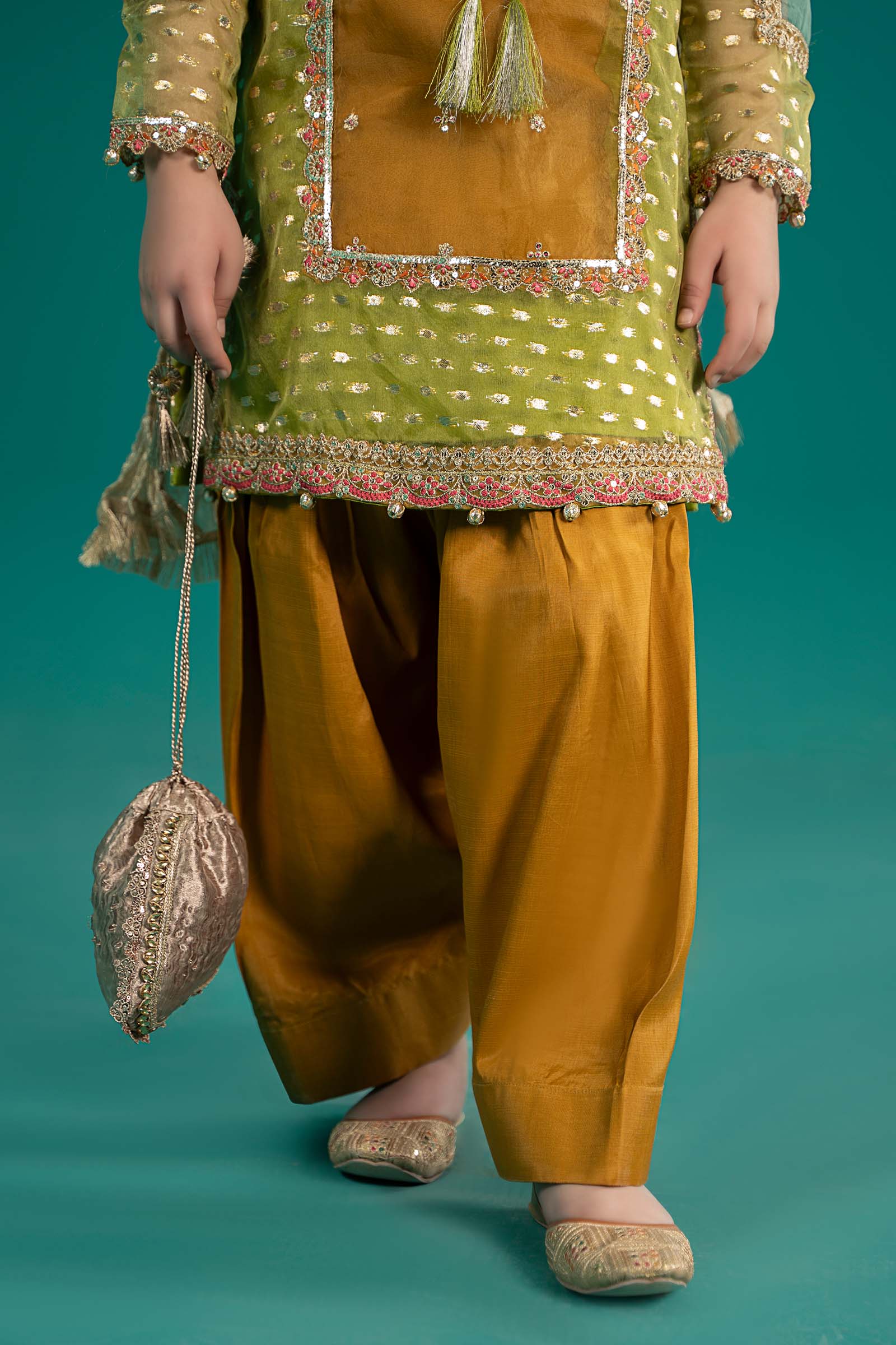 3 Piece Embroidered Organza Suit - Image 5