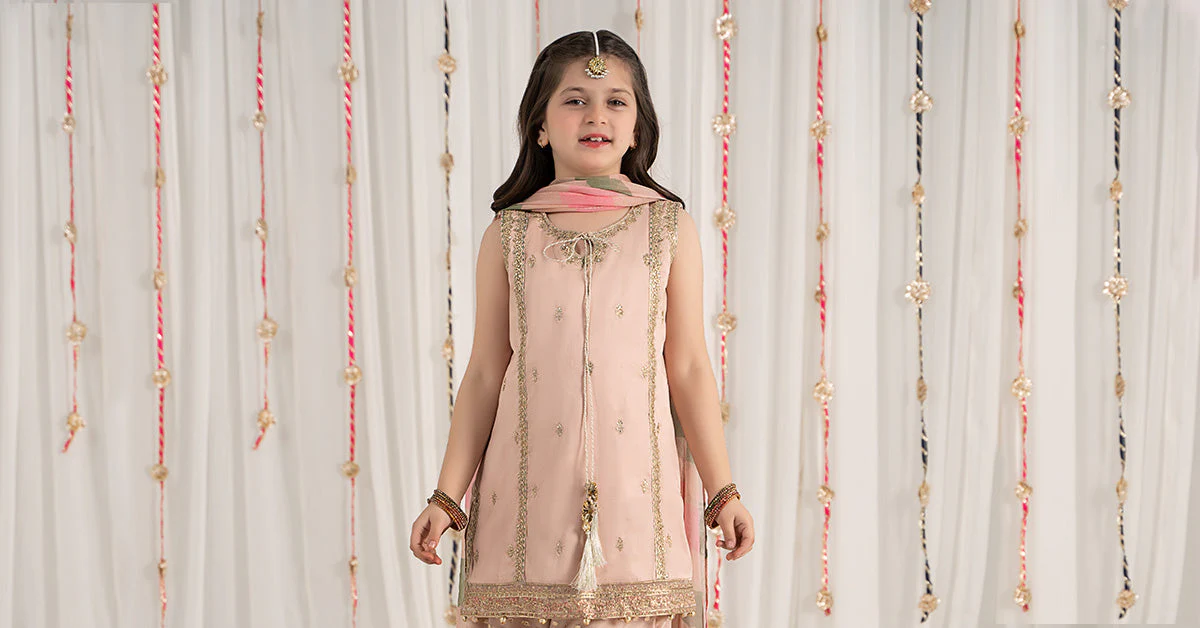 3 Piece Embroidered Cotton Satin Suit - Image 6