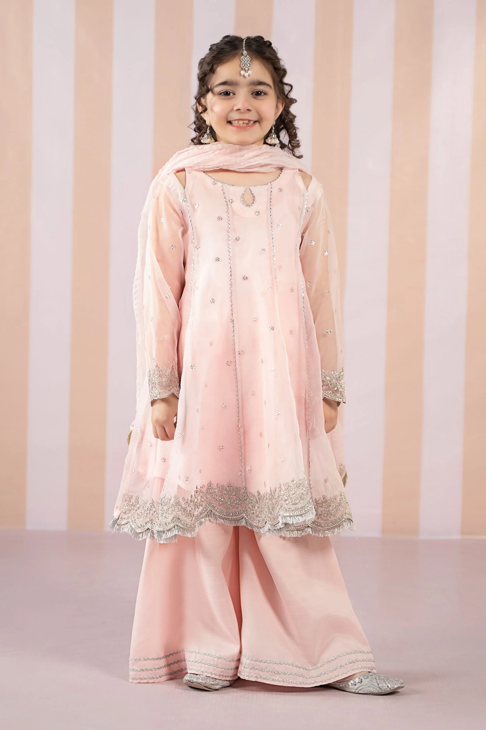 3 Piece Embroidered Organza Suit