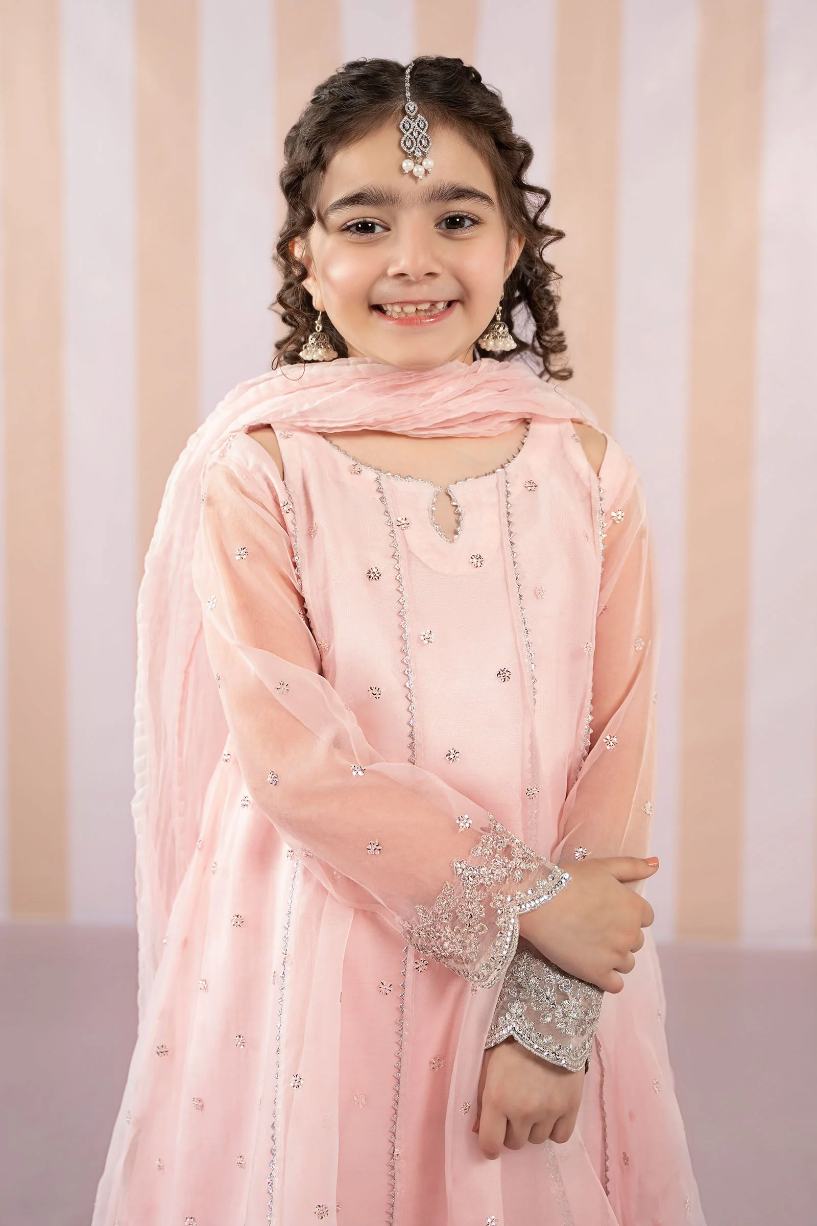 3 Piece Embroidered Organza Suit - Image 2