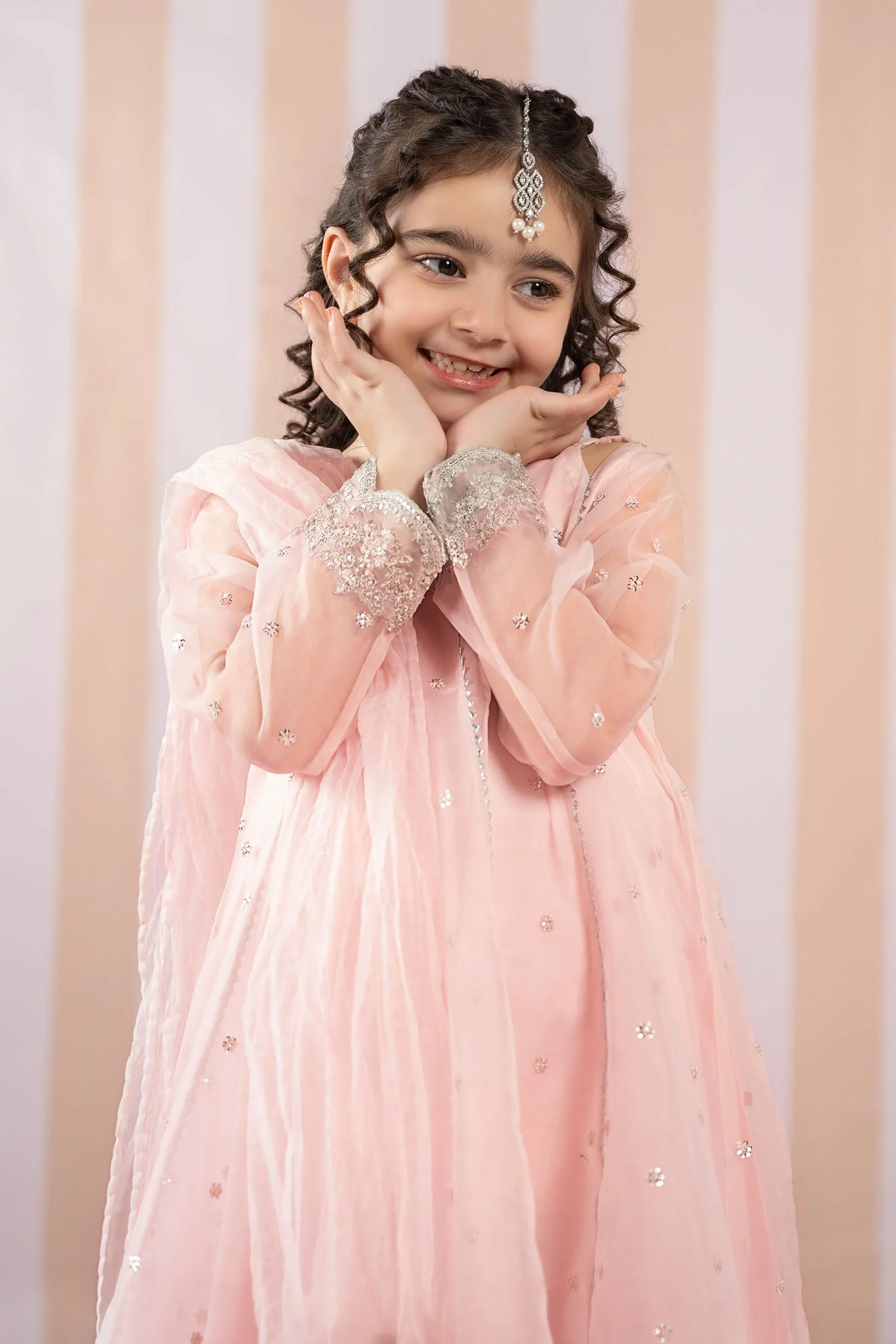 3 Piece Embroidered Organza Suit - Image 3