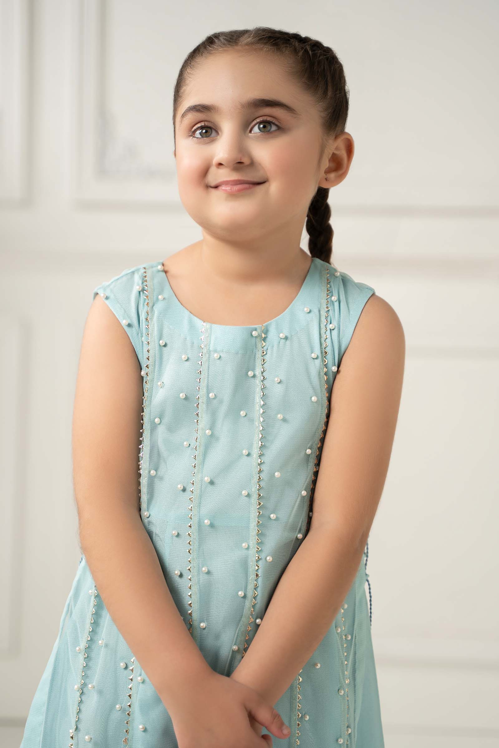 2 Piece Embroidered Polyester Net Suit - Image 2