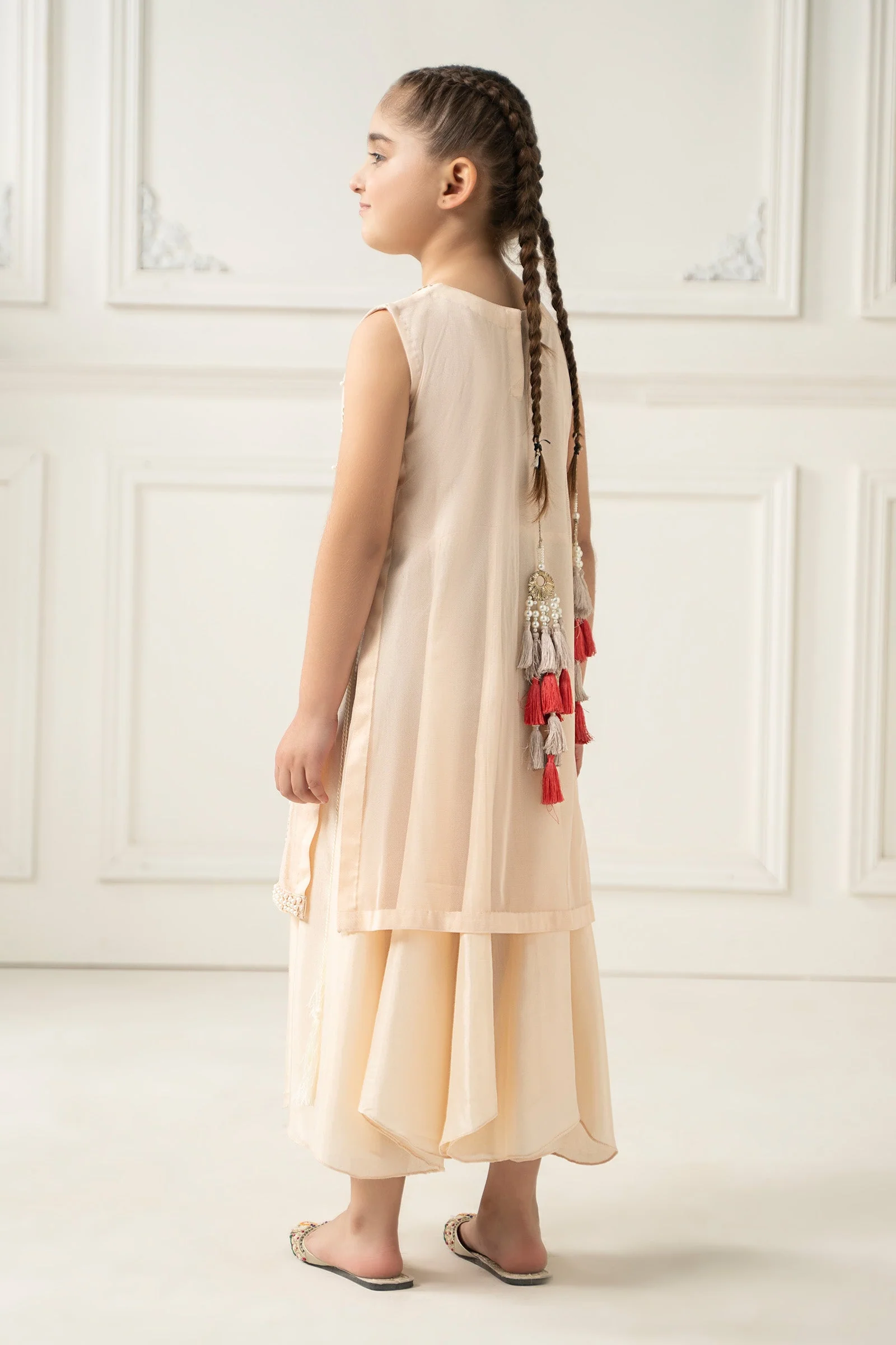 2 Piece Embroidered Polyester Net Suit - Image 5