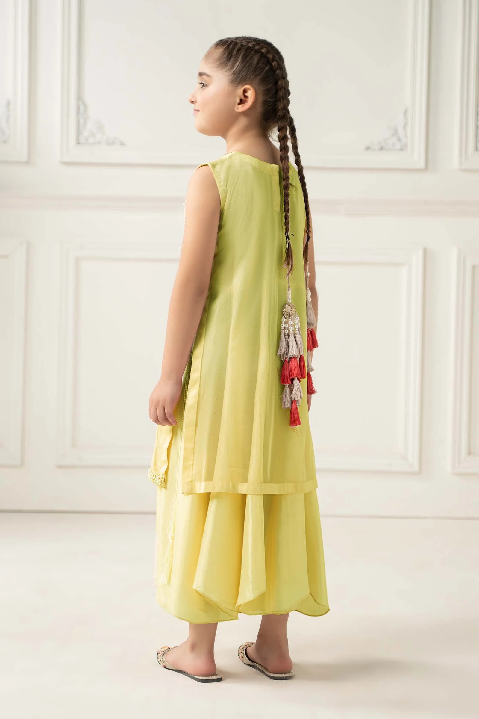 2 Piece Embroidered Polyester Net Suit - Image 4