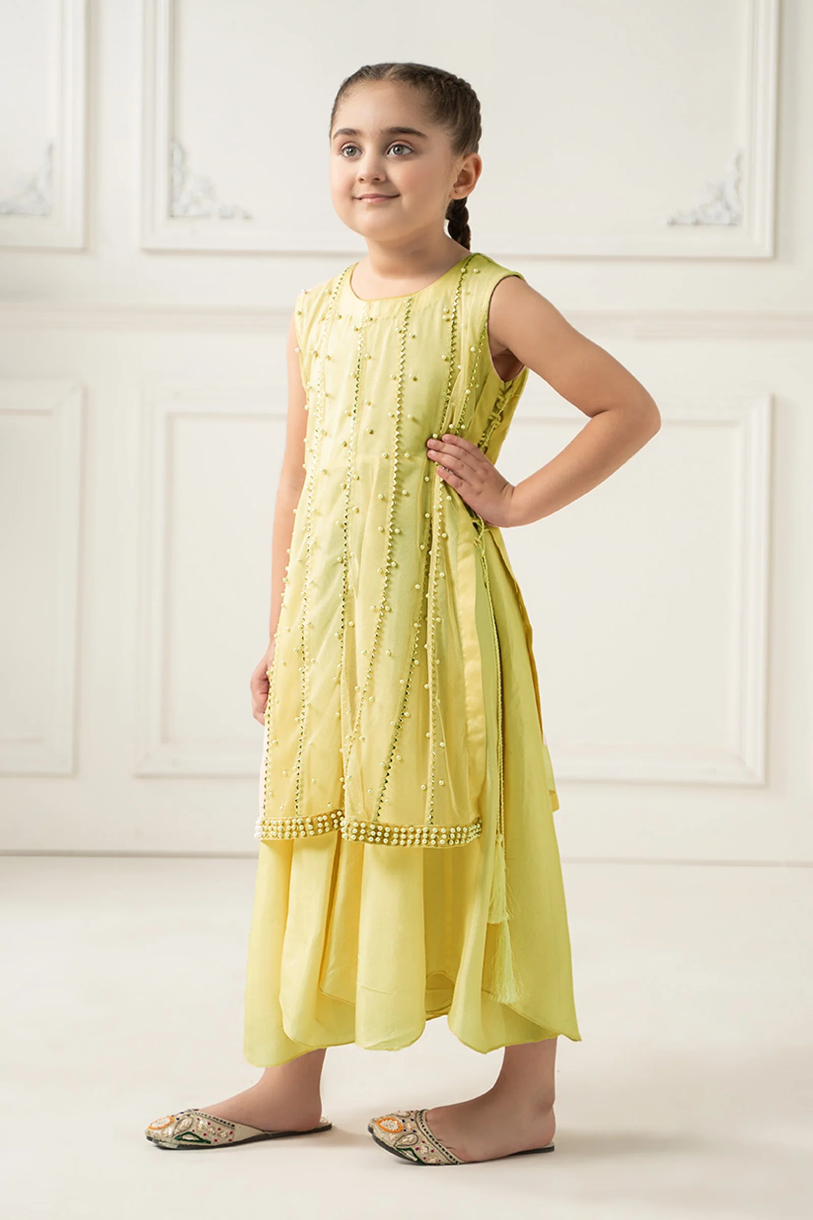 2 Piece Embroidered Polyester Net Suit - Image 5
