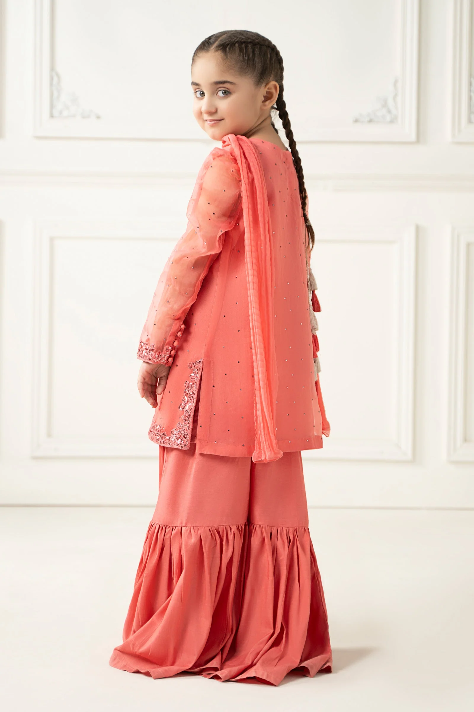 3 Piece Dyed Organza Suit - Image 6