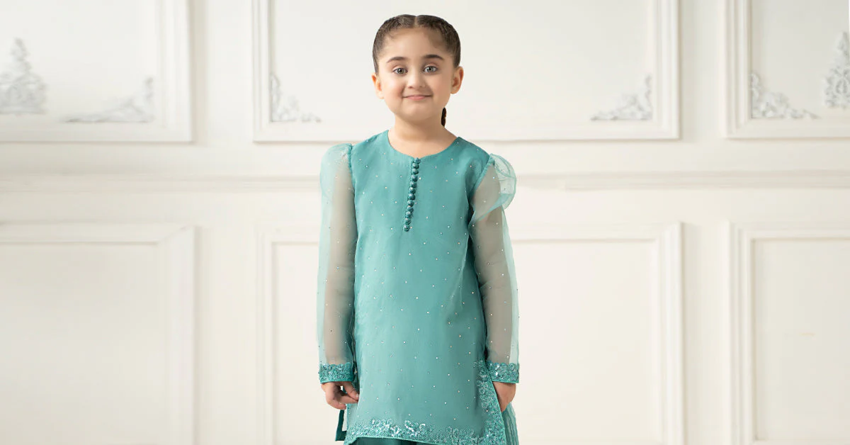 3 Piece Dyed Organza Suit - Image 6