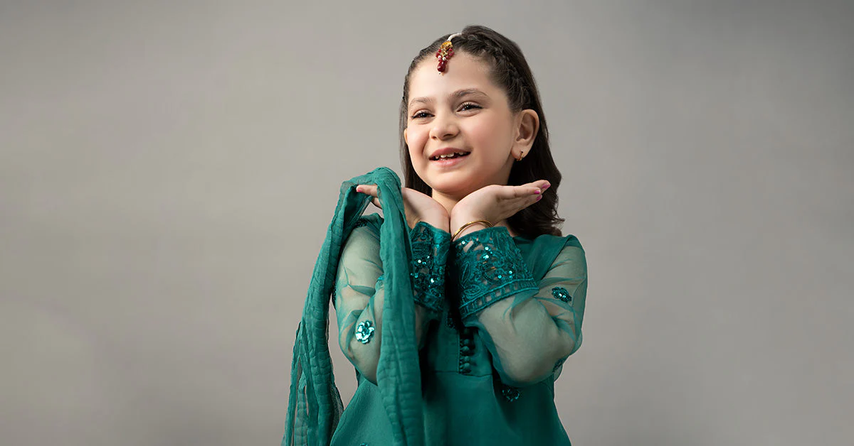 3 Piece Embroidered Organza Suit - Image 6