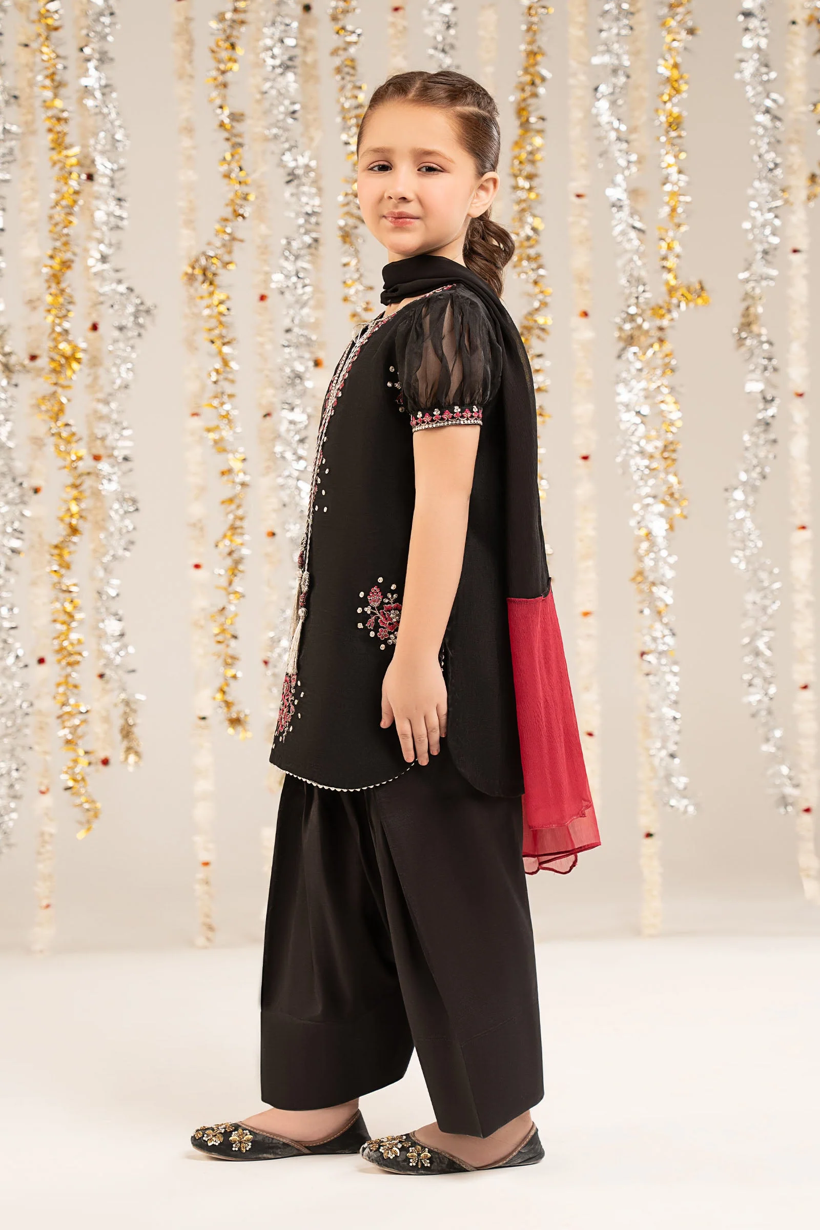 3 Piece Embroidered Organza Suit - Image 8