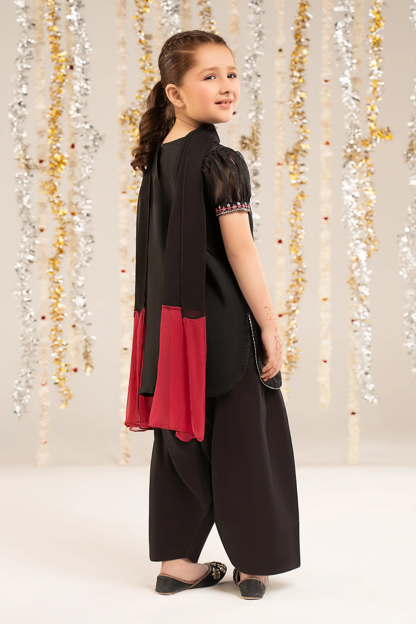 3 Piece Embroidered Organza Suit - Image 9