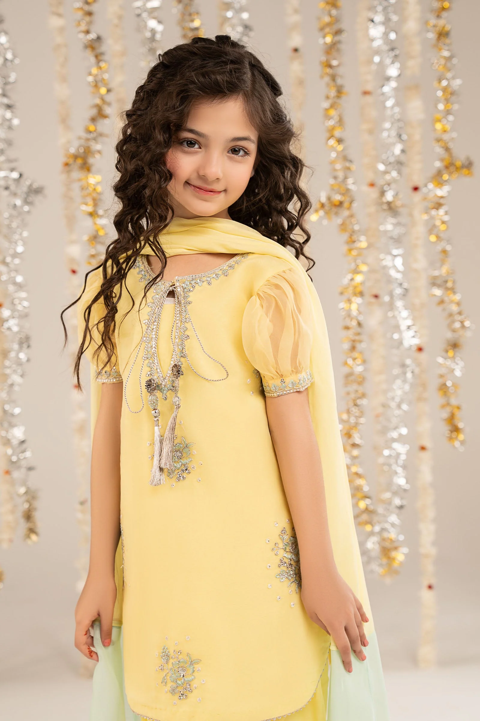 3 Piece Embroidered Organza Suit