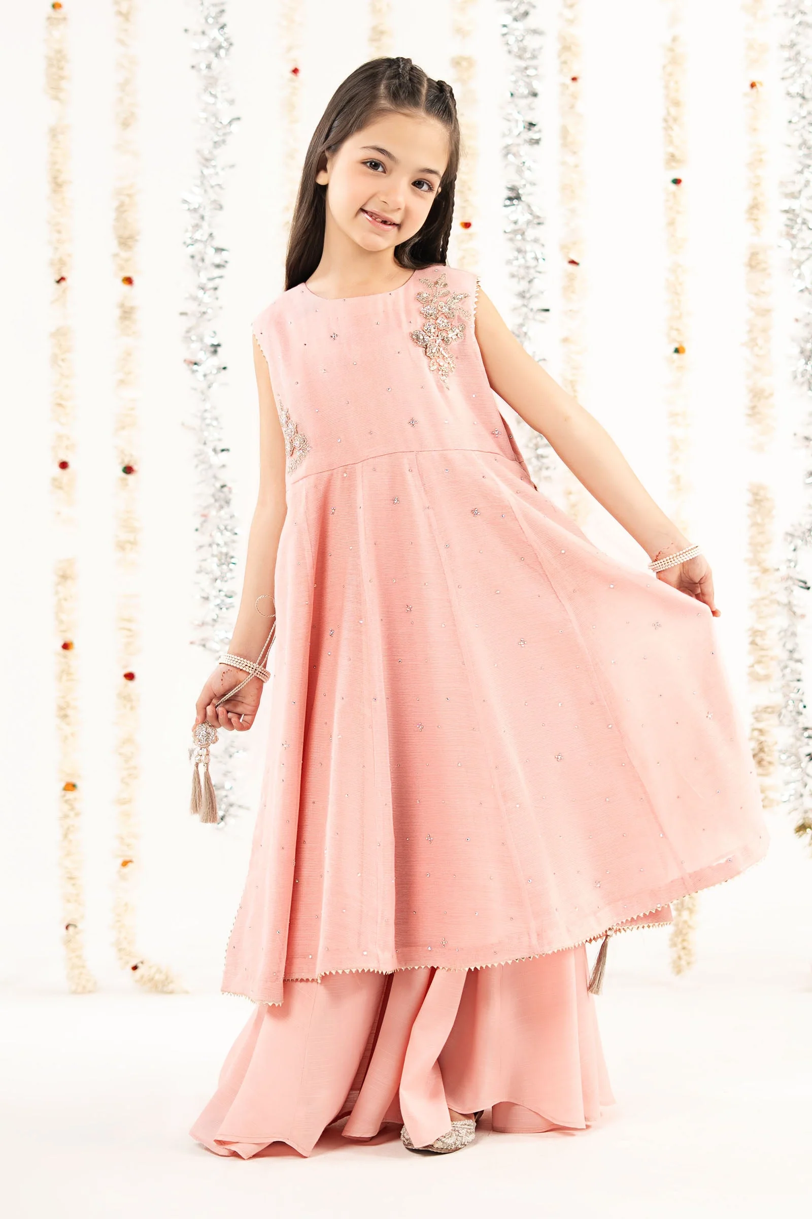 2 Piece Embroidered Cotton Net Suit - Image 2