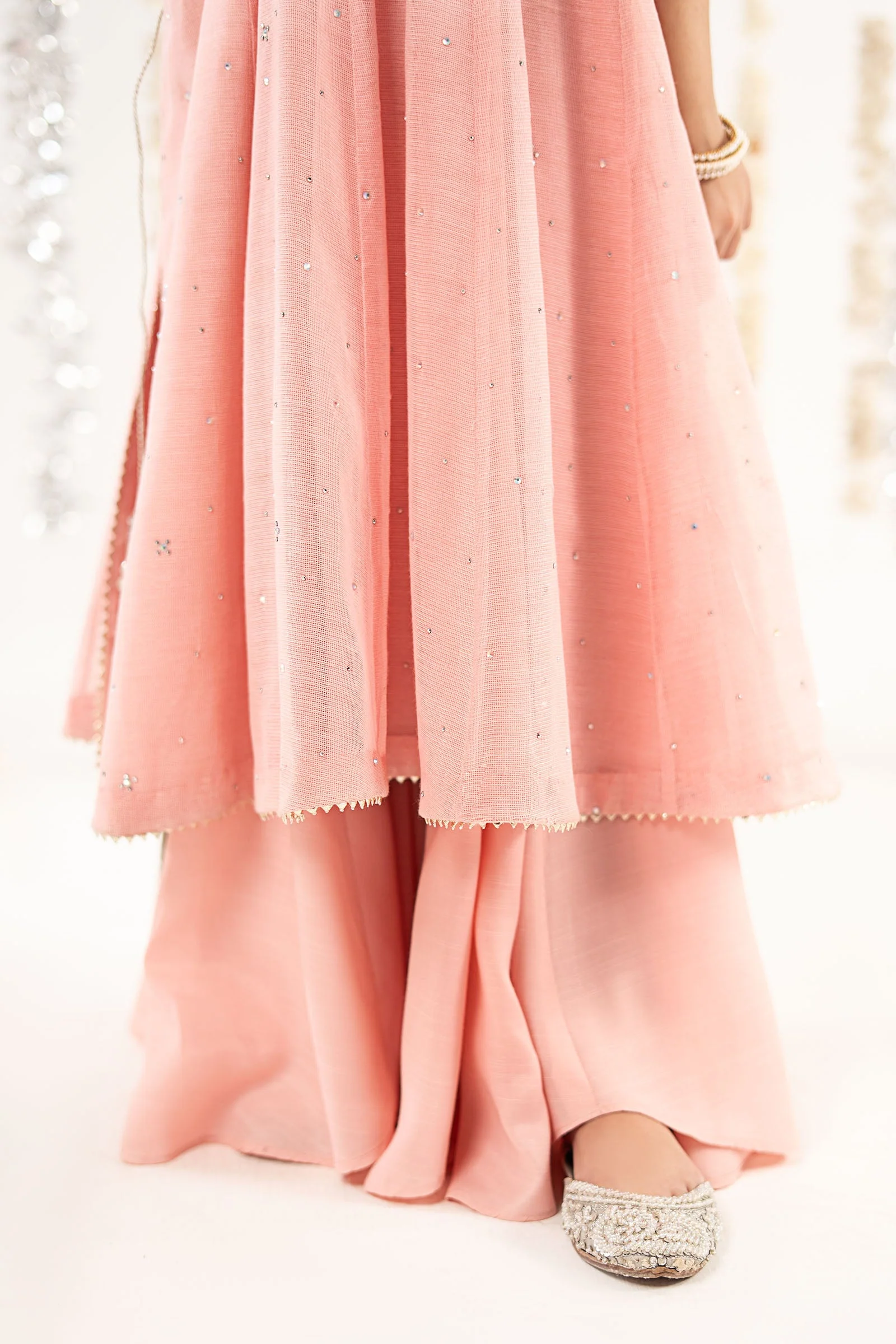 2 Piece Embroidered Cotton Net Suit - Image 6