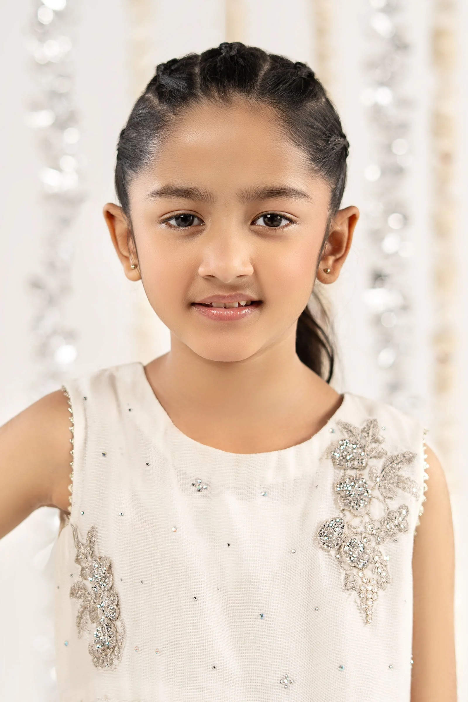 2 Piece Embroidered Cotton Net Suit - Image 3