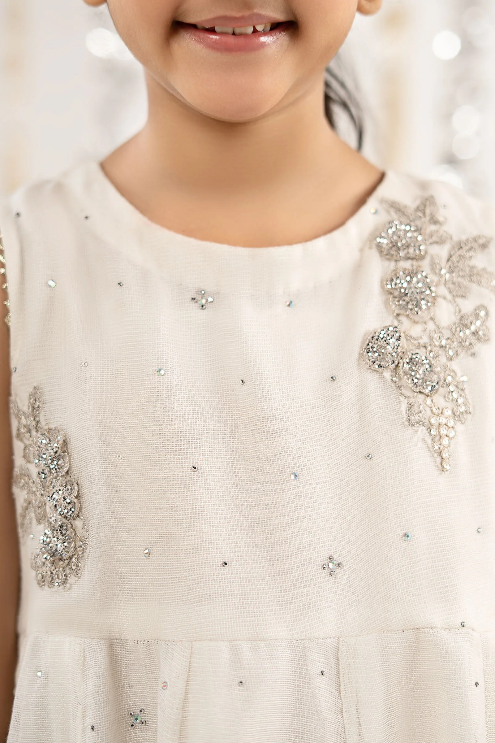 2 Piece Embroidered Cotton Net Suit - Image 4