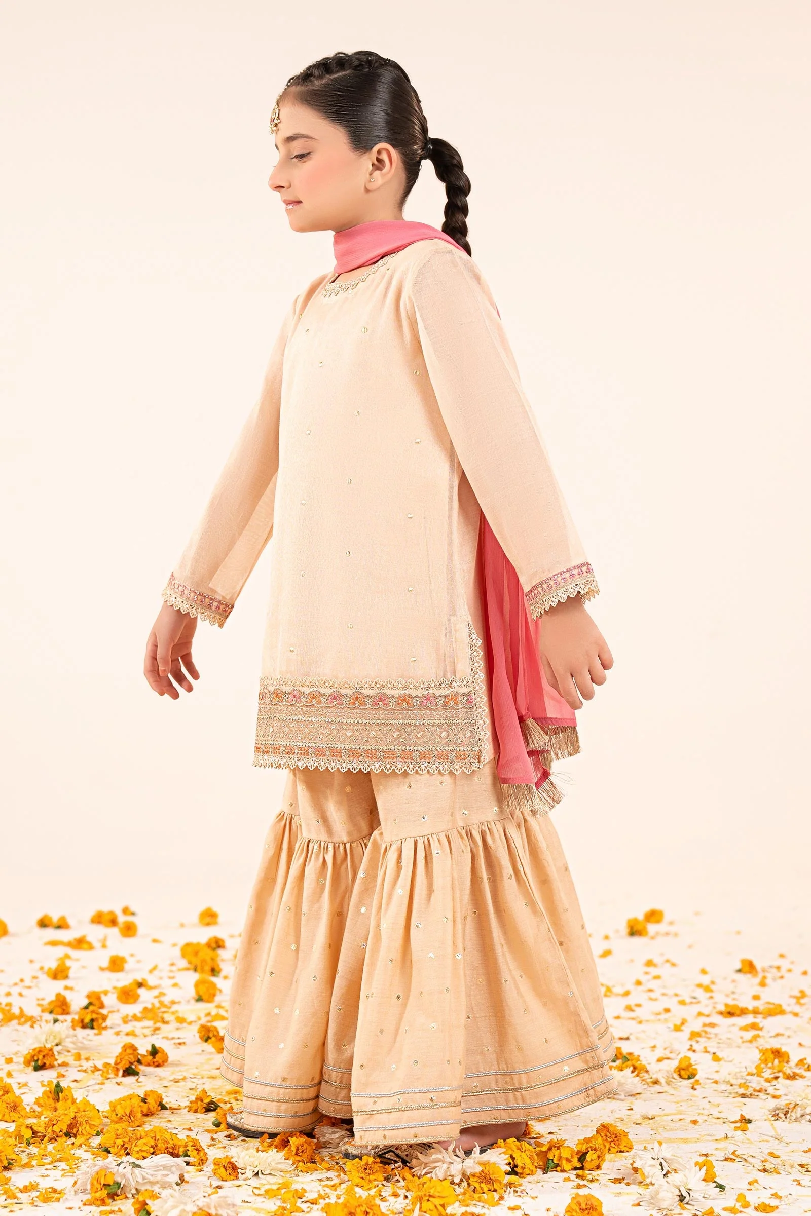 3 Piece Embroidered Masoori Yarn Dyed Suit - Image 3