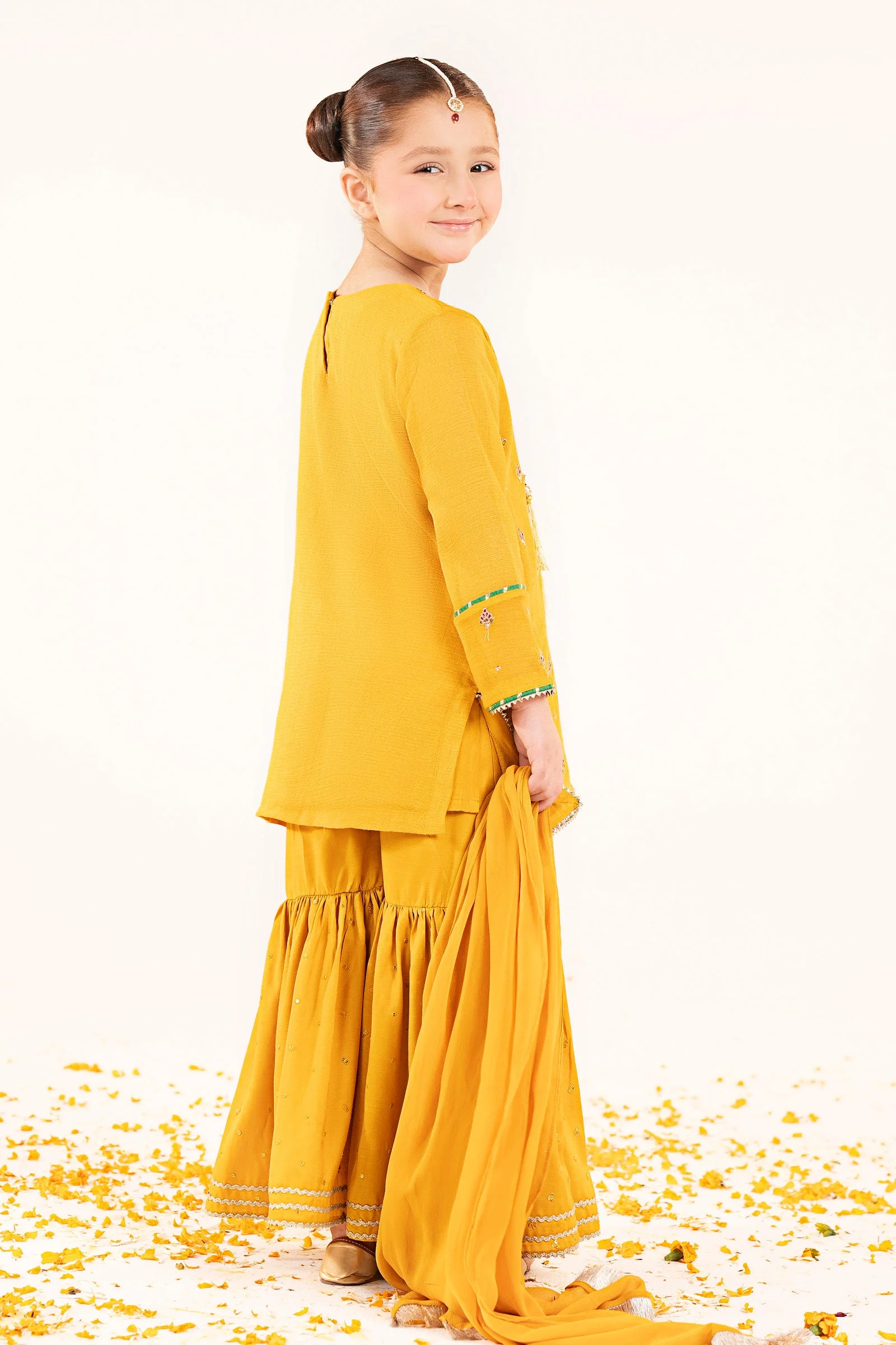 3 Piece Embroidered Cotton Net Suit - Image 7