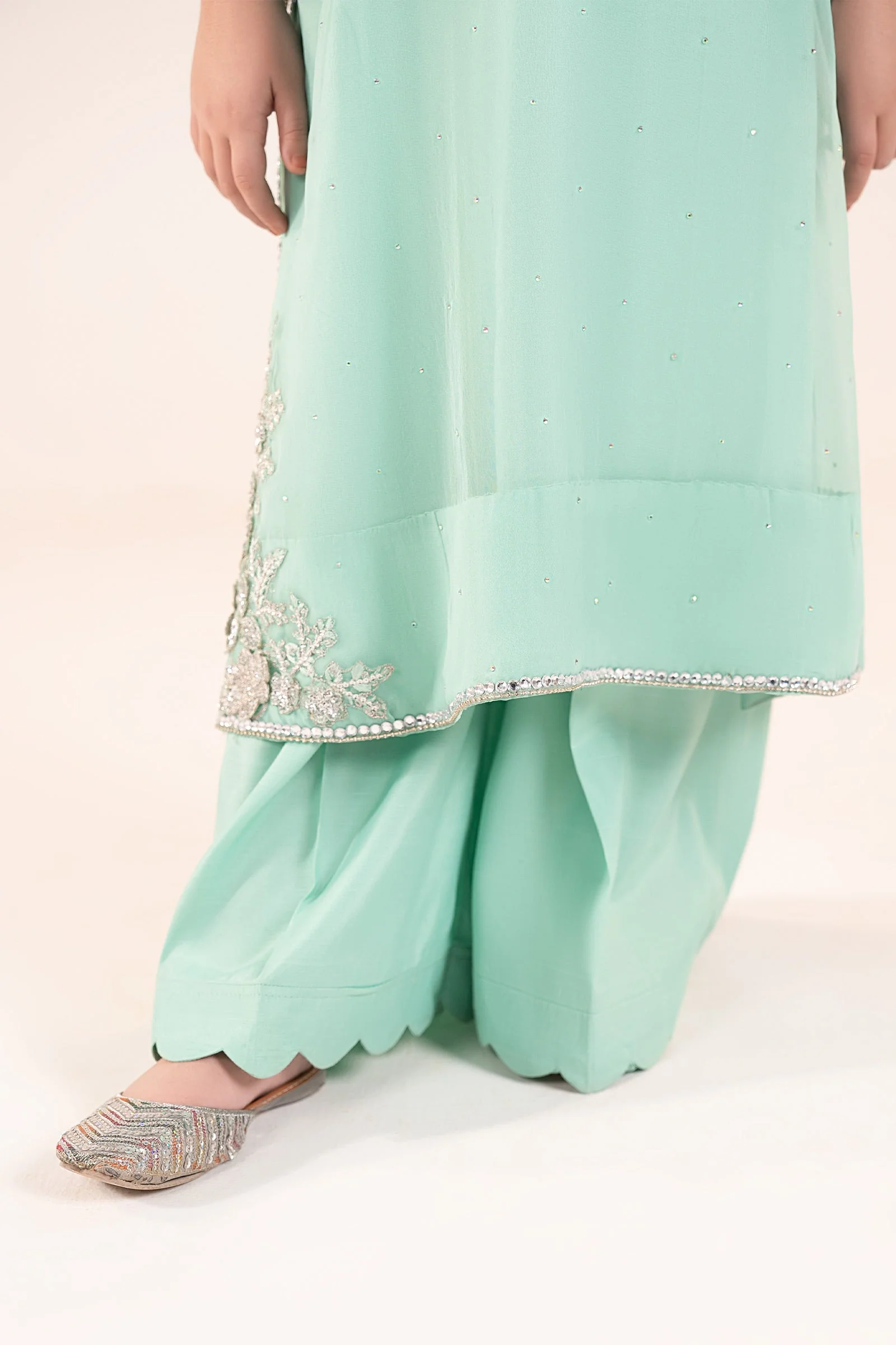 2 Piece Embroidered Organza Suit - Image 5