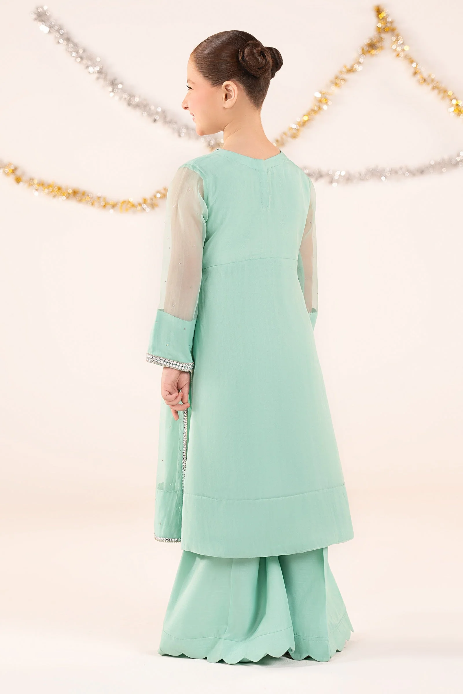 2 Piece Embroidered Organza Suit - Image 7