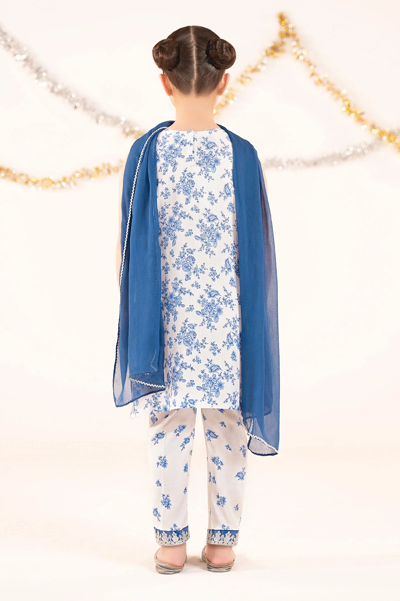 3 Piece Embroidered Raw Silk Suit - Image 7