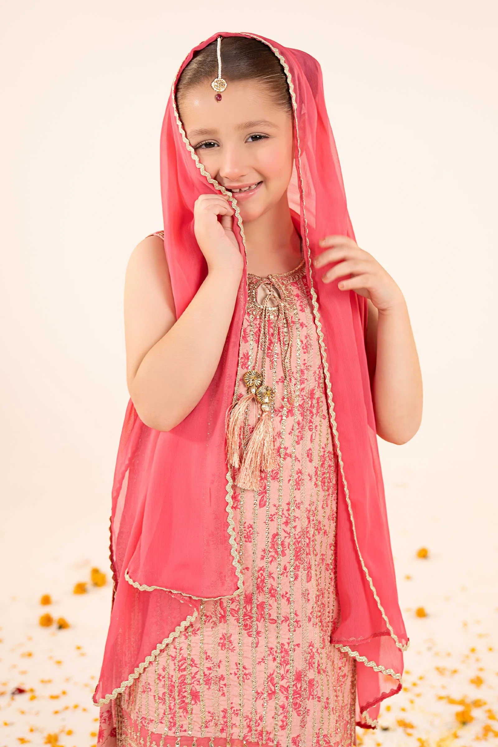 3 Piece Embroidered Raw Silk Suit - Image 3