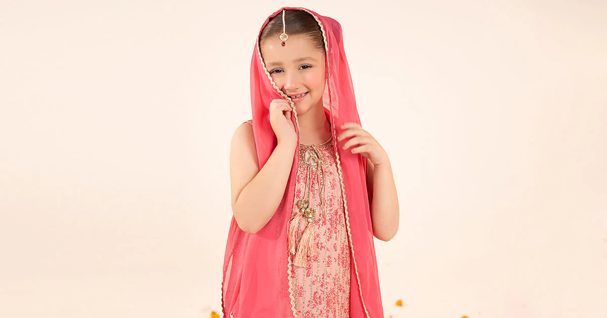 3 Piece Embroidered Raw Silk Suit - Image 7