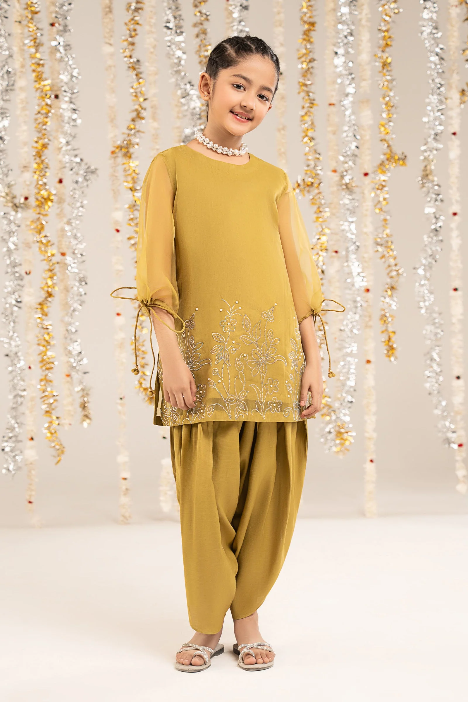 2 Piece Embellished Organza Suit - Image 2