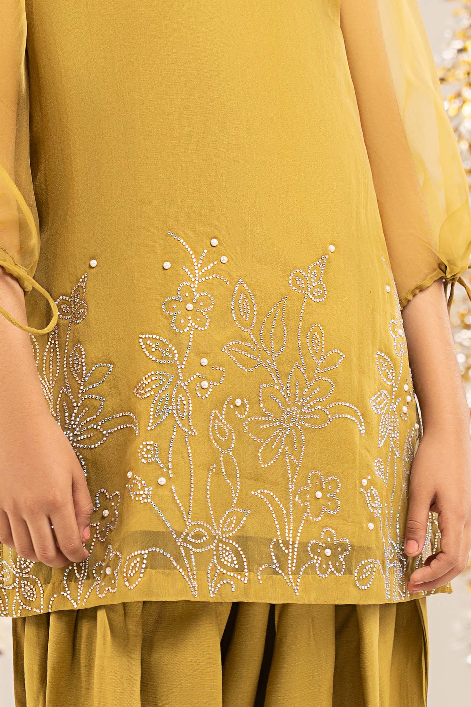 2 Piece Embellished Organza Suit - Image 4