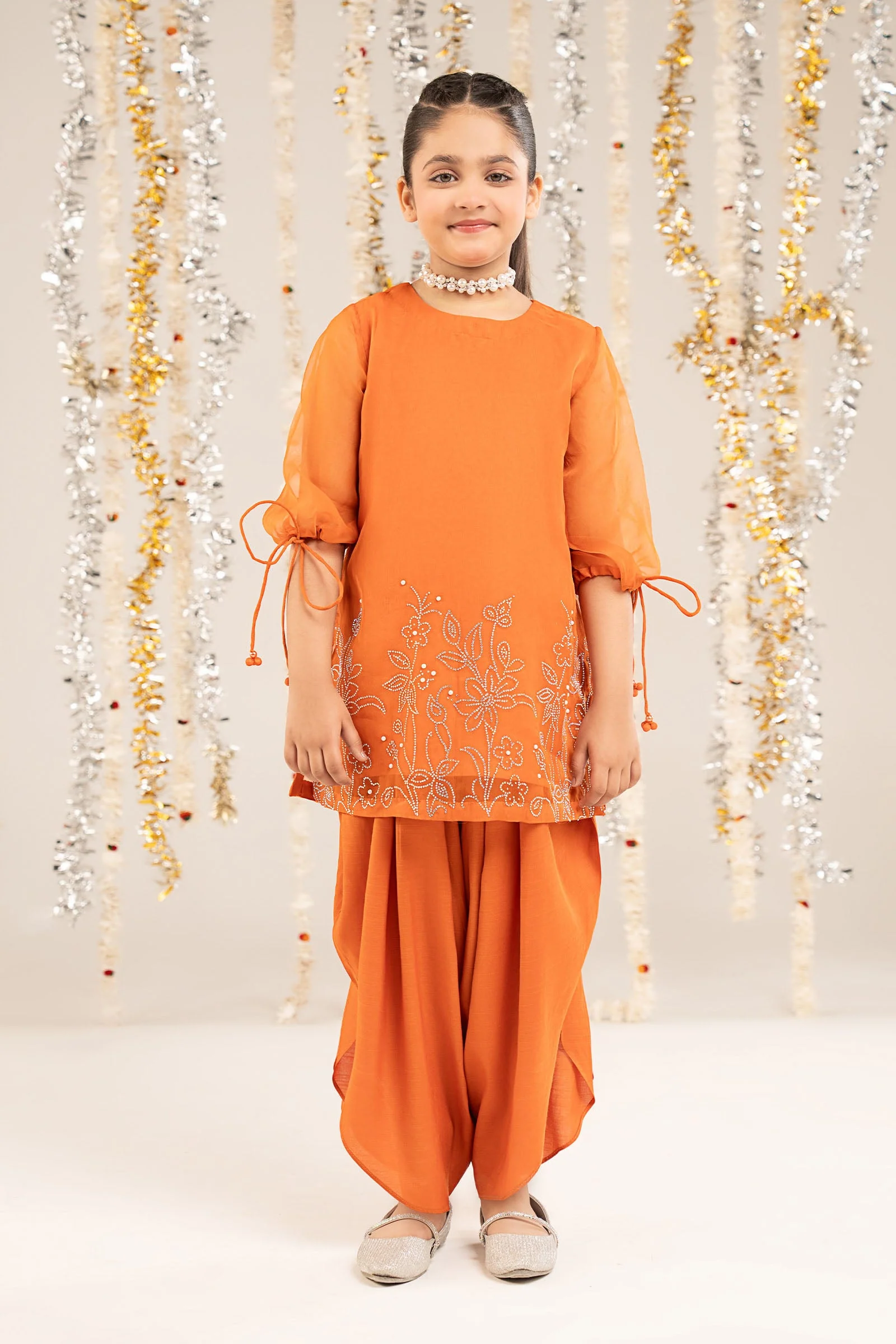 2 Piece Embellished Organza Suit - Image 2
