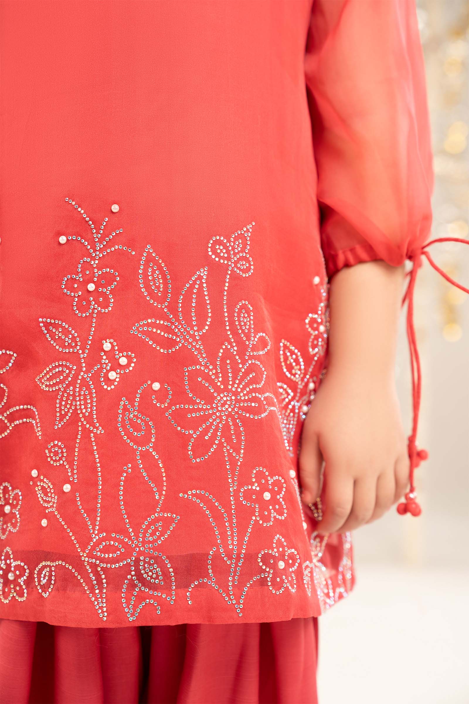 2 Piece Embellished Organza Suit - Image 4