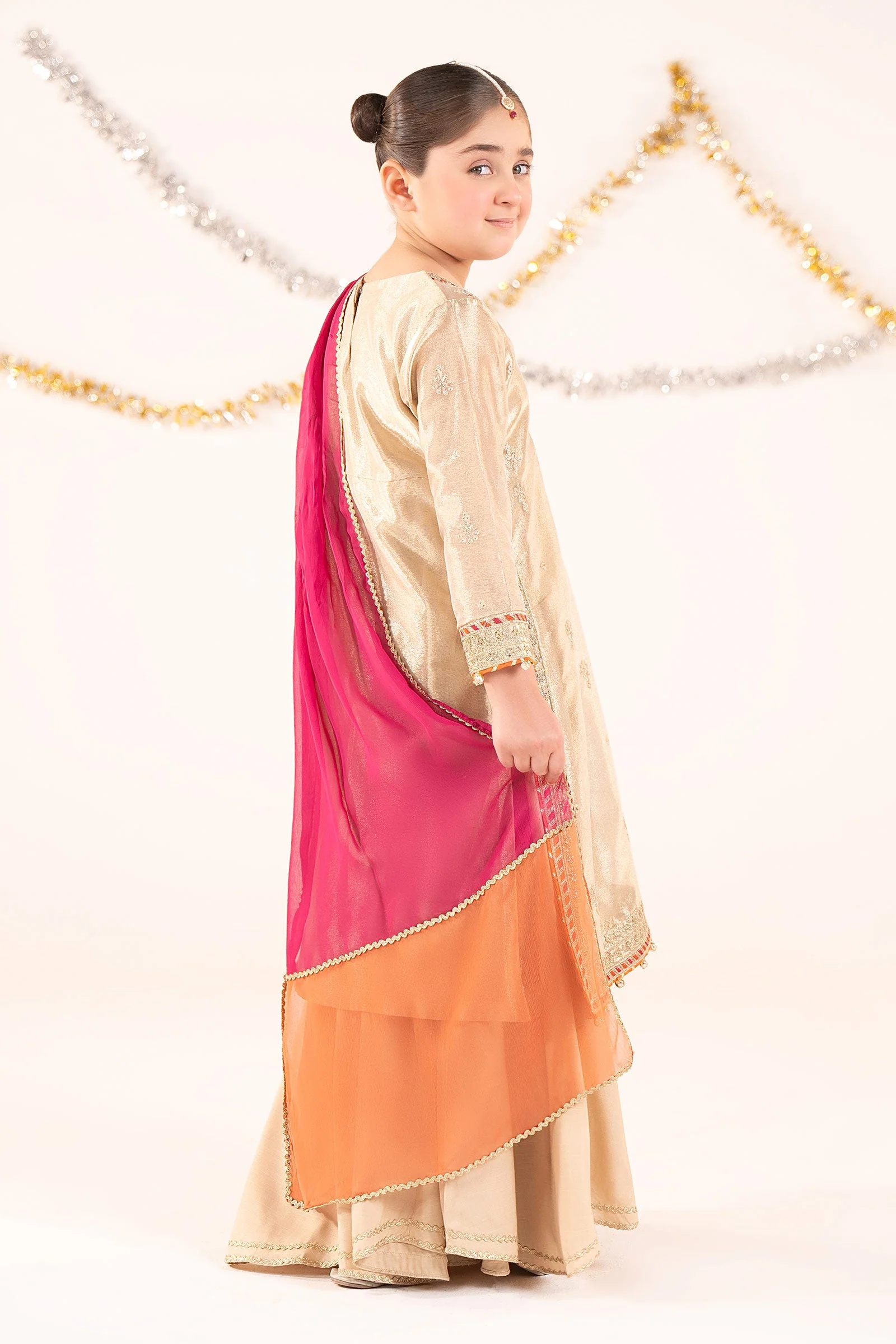 3 Piece Embroidered Tissue Suit - Image 7