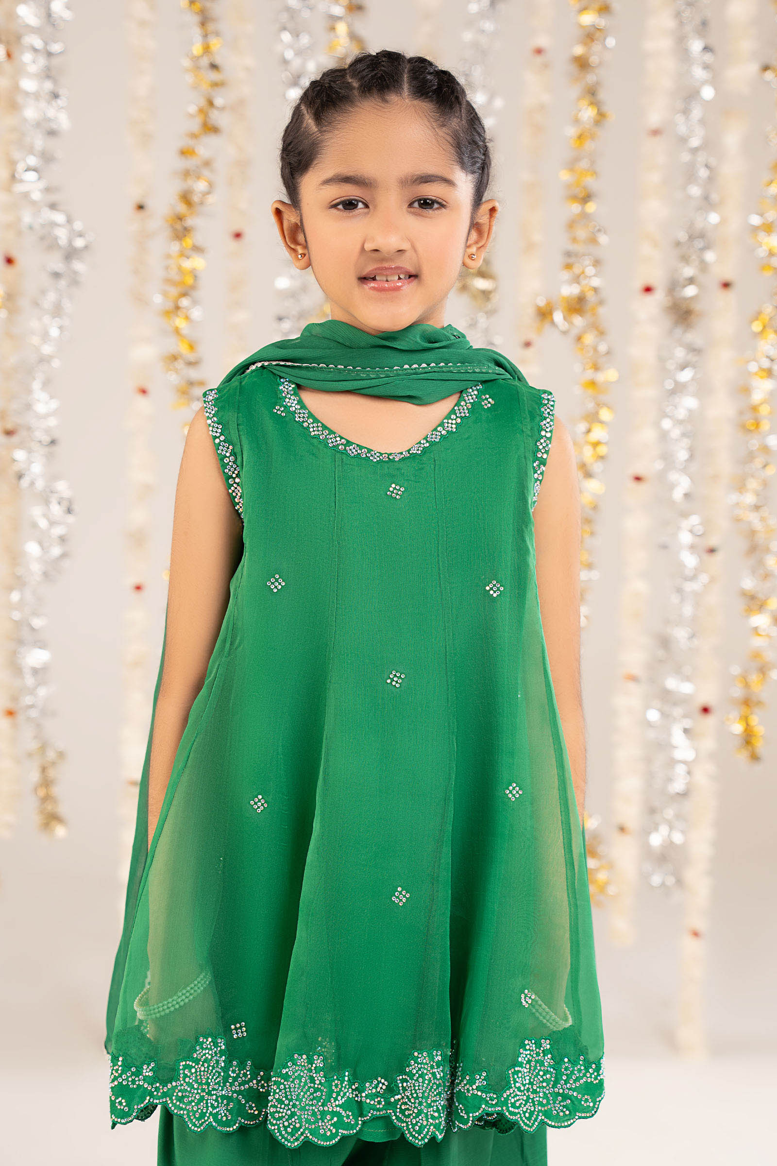 3 Piece Embellished Organza Suit - Image 3