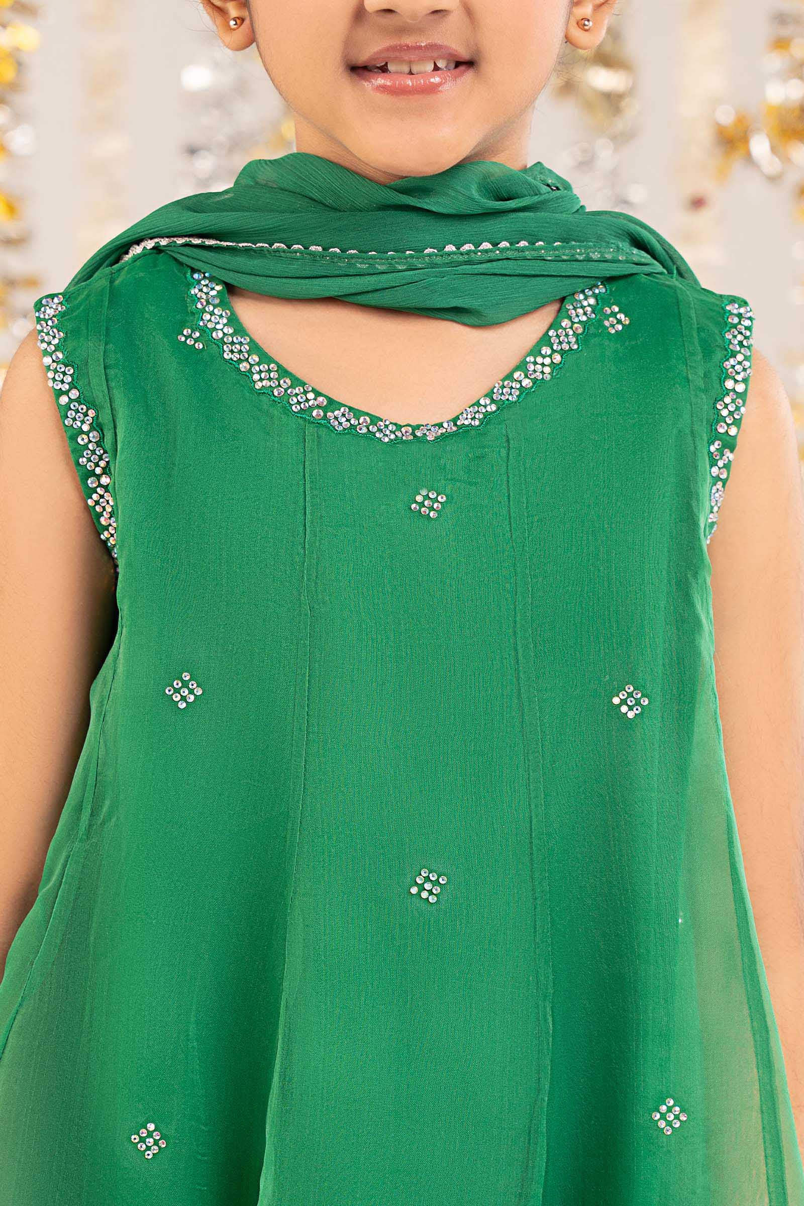 3 Piece Embellished Organza Suit - Image 4