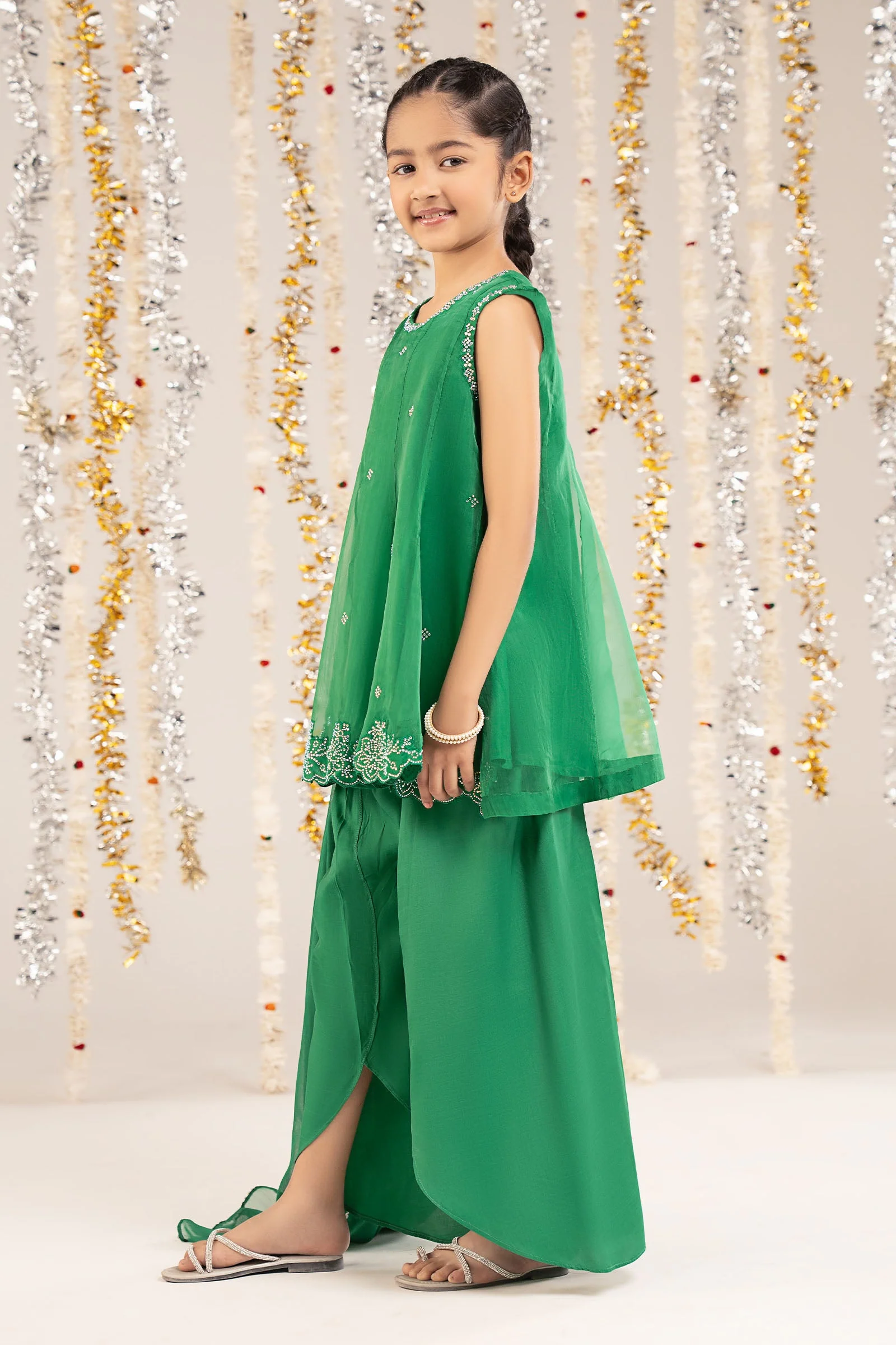 3 Piece Embellished Organza Suit - Image 7