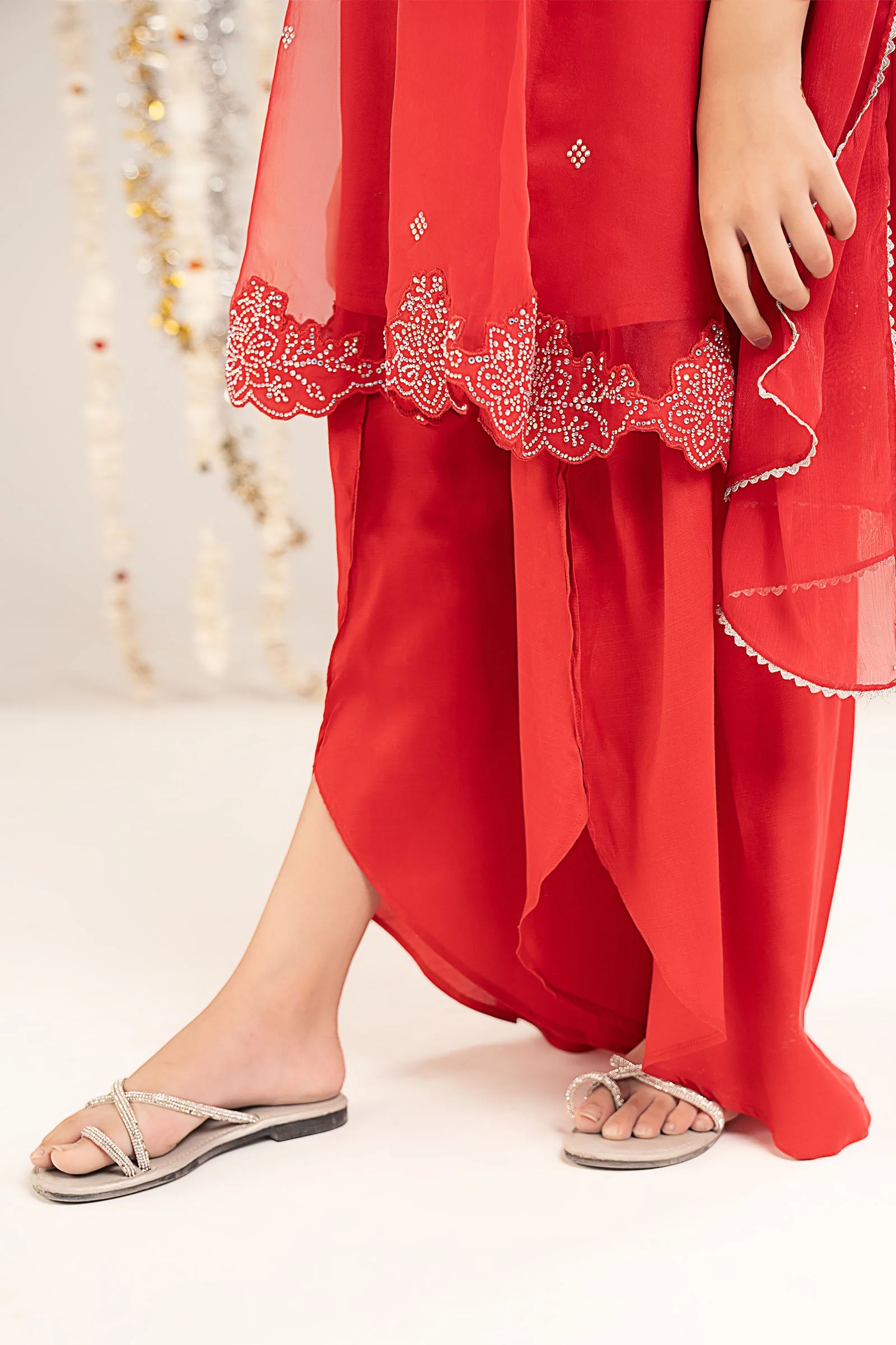 3 Piece Embellished Organza Suit - Image 7