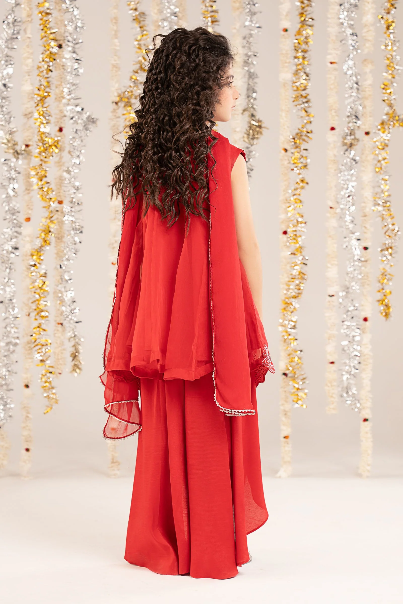 3 Piece Embellished Organza Suit - Image 9