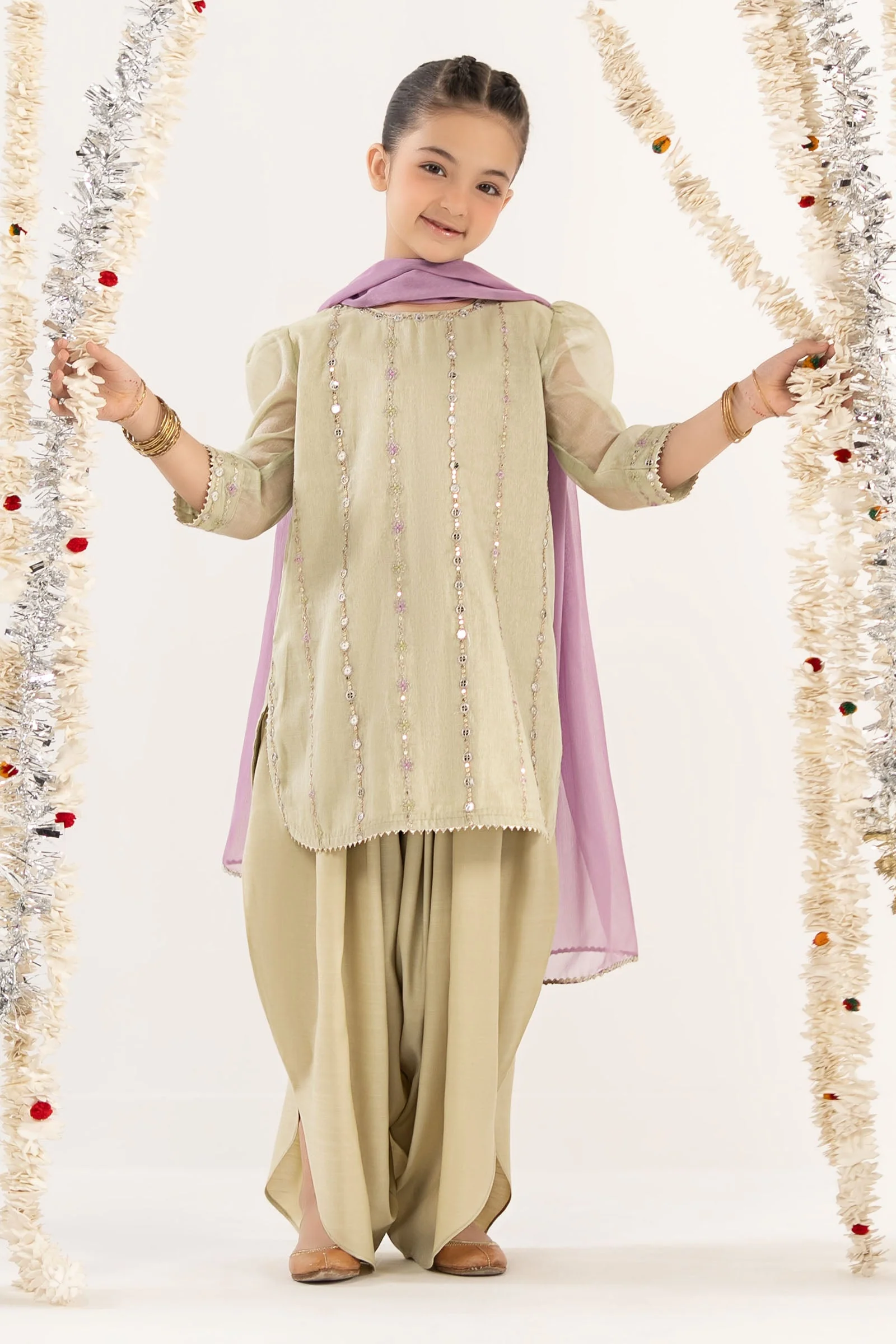 3 Piece Embroidered Masoori Suit - Image 2