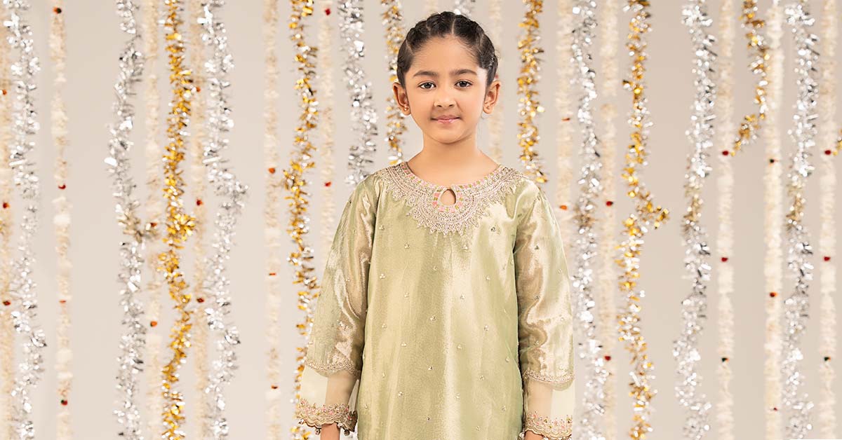 3 Piece Embroidered Tissue Suit - Image 7