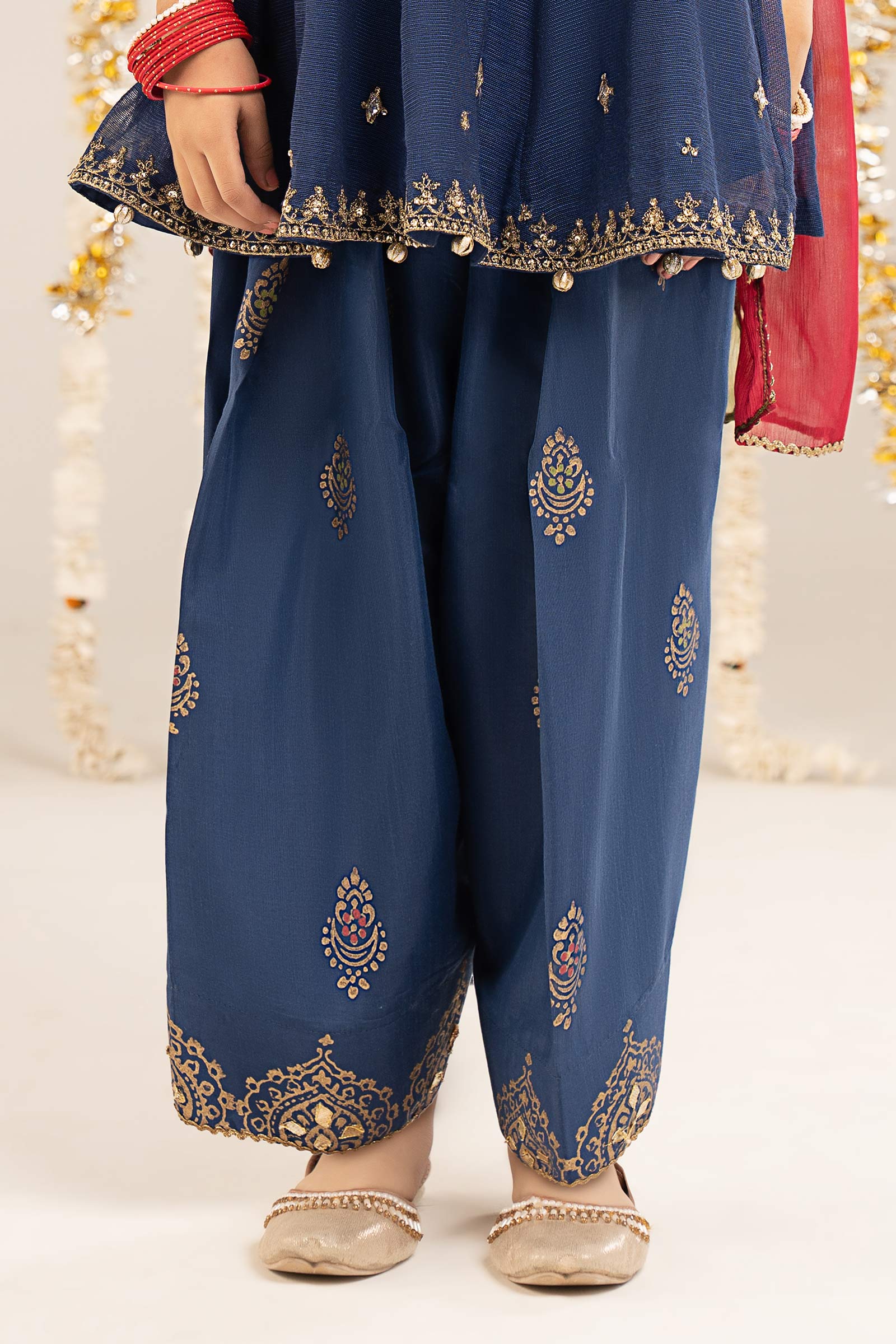 3 Piece Embroidered Cotton Net Suit - Image 7