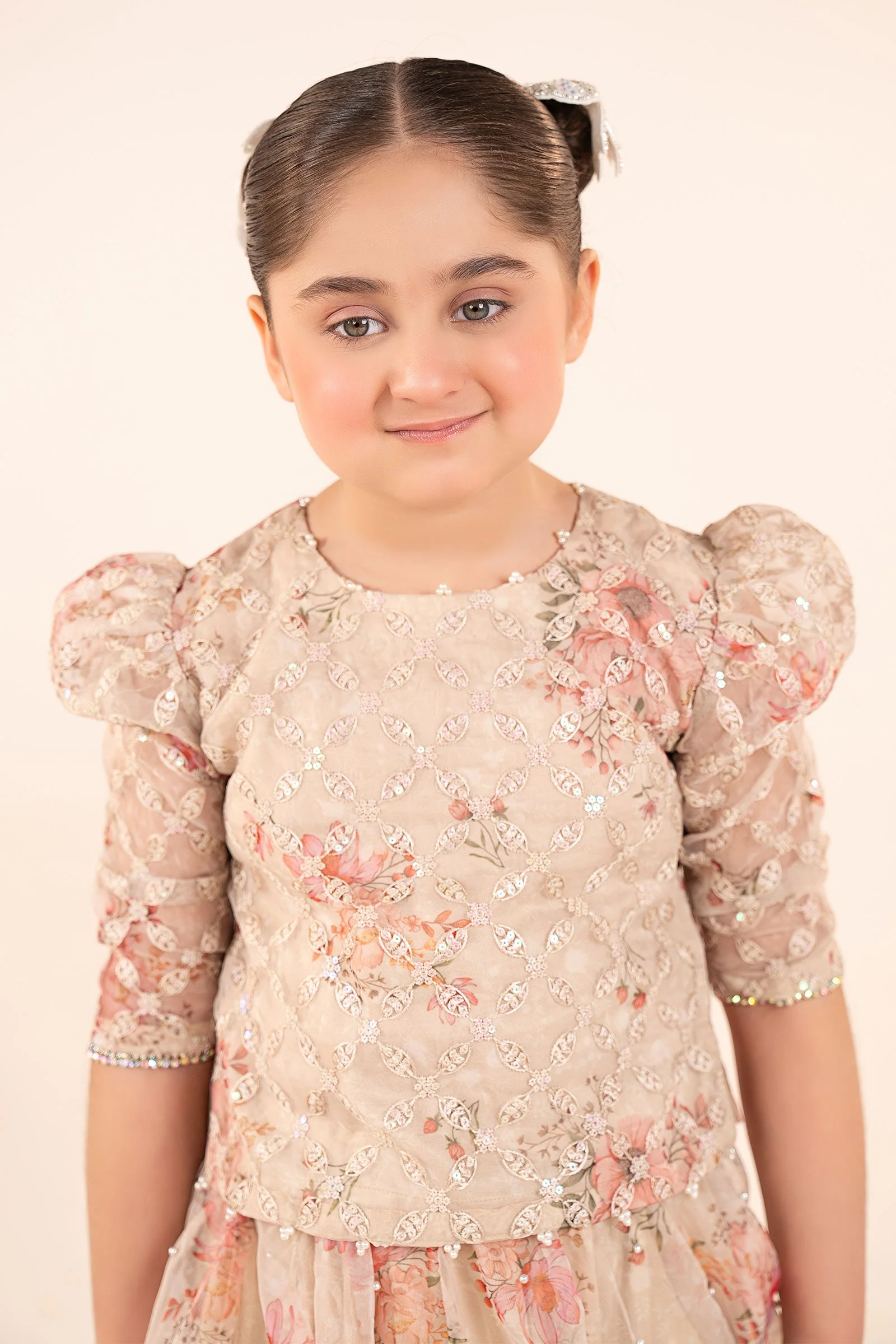 3 Piece Embroidered Organza Suit - Image 2