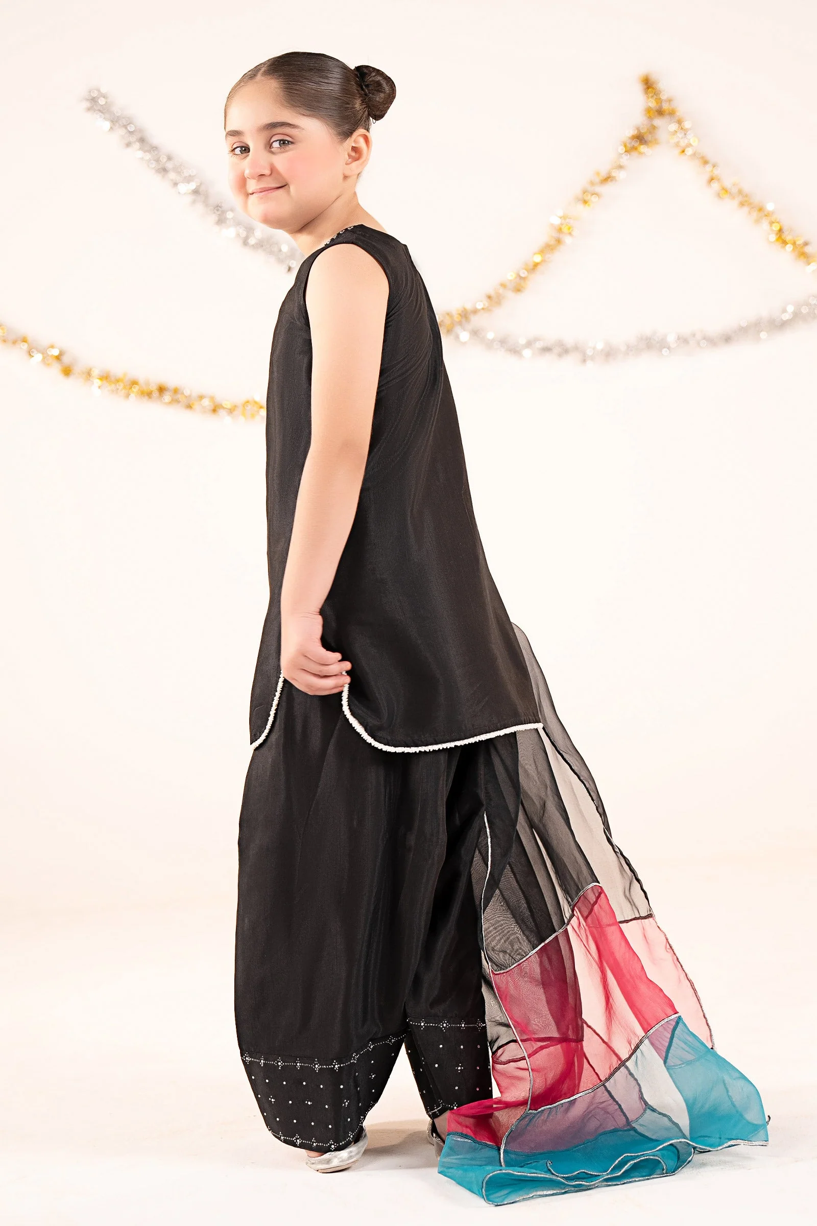 3 Piece Embellished Raw Silk Suit - Image 5