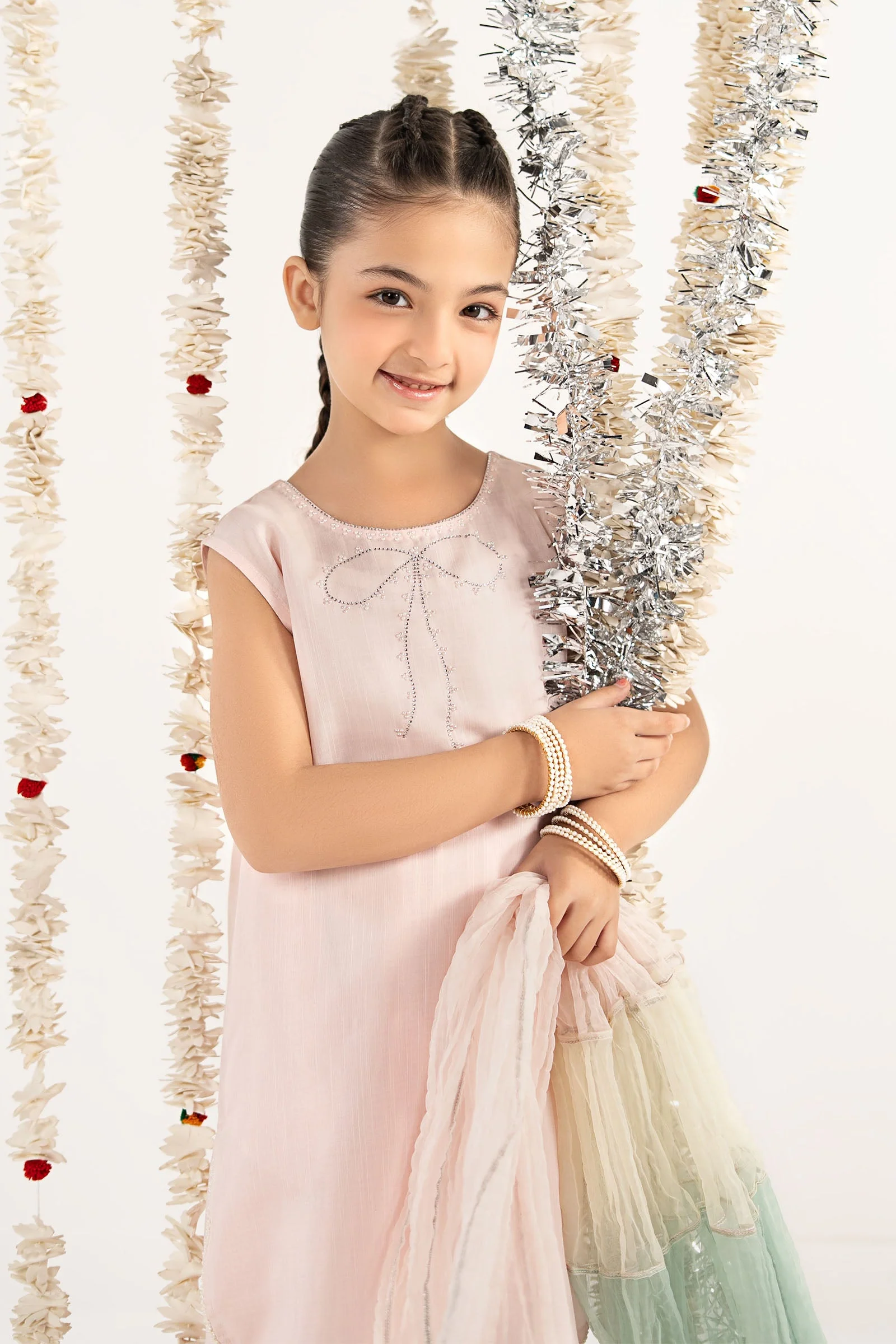 3 Piece Embellished Raw Silk Suit - Image 4