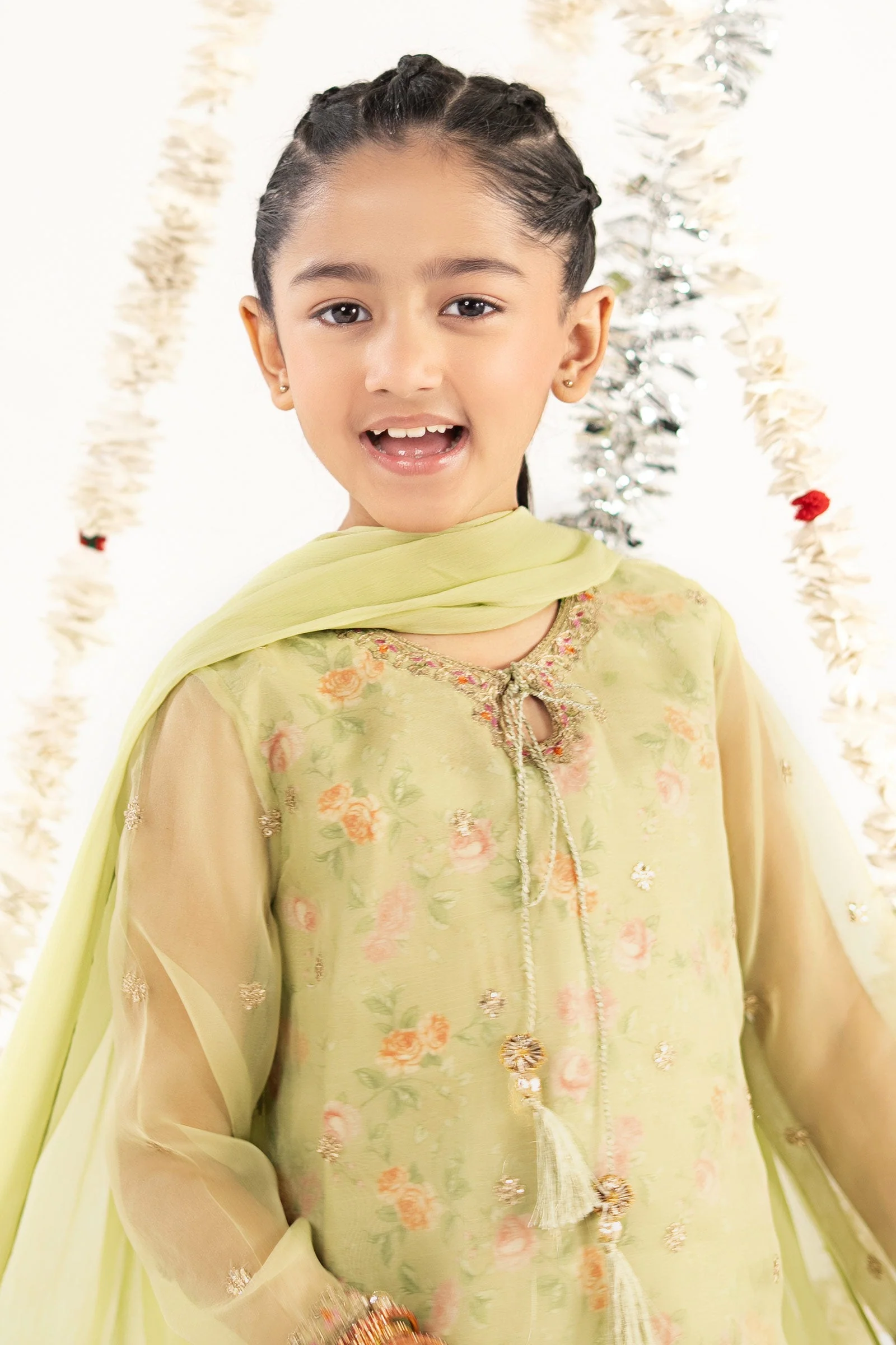 3 Piece Embroidered Organza Suit - Image 3