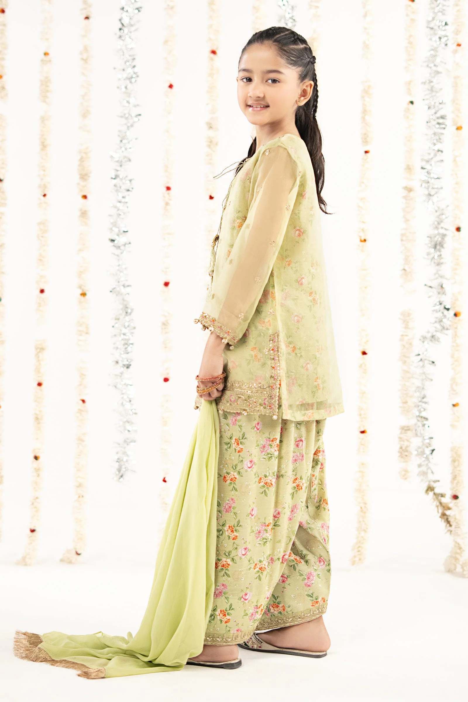 3 Piece Embroidered Organza Suit - Image 7