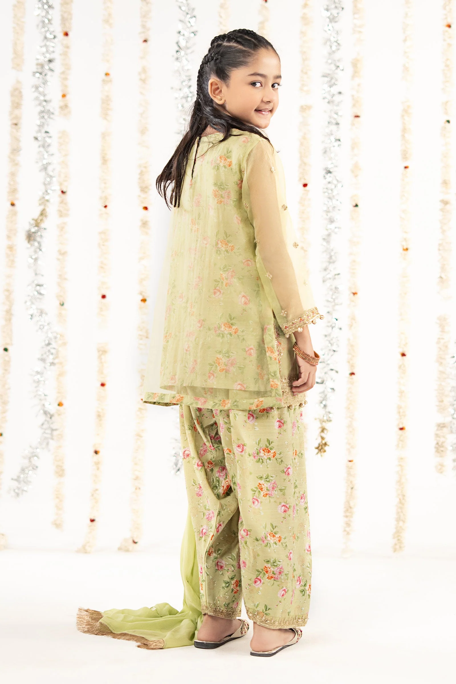 3 Piece Embroidered Organza Suit - Image 8