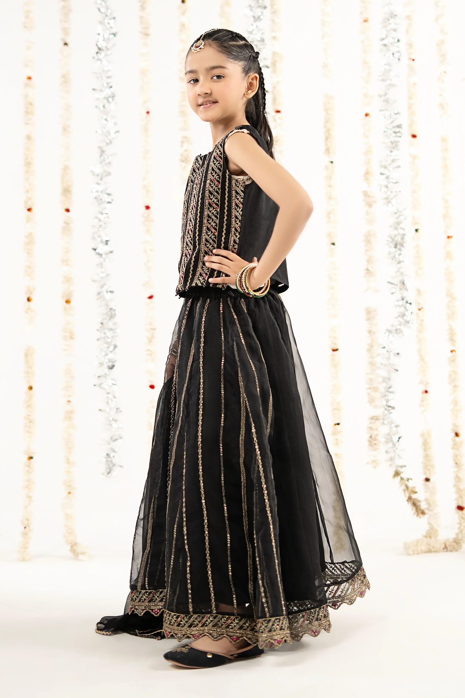 3 Piece Embroidered Organza Suit - Image 6