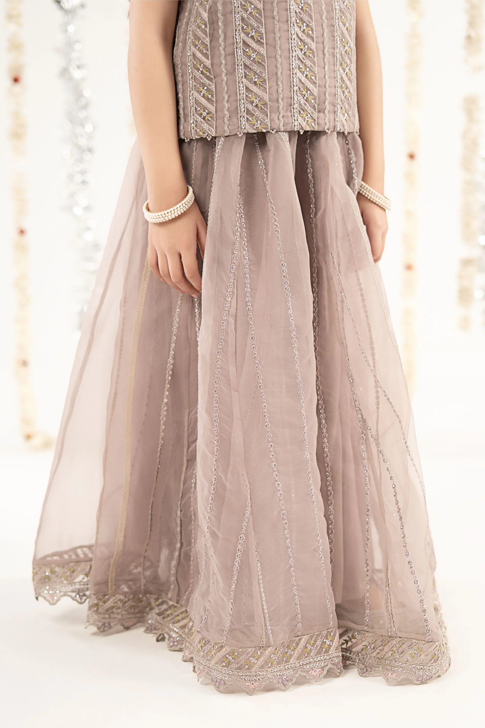 3 Piece Embroidered Organza Suit - Image 6