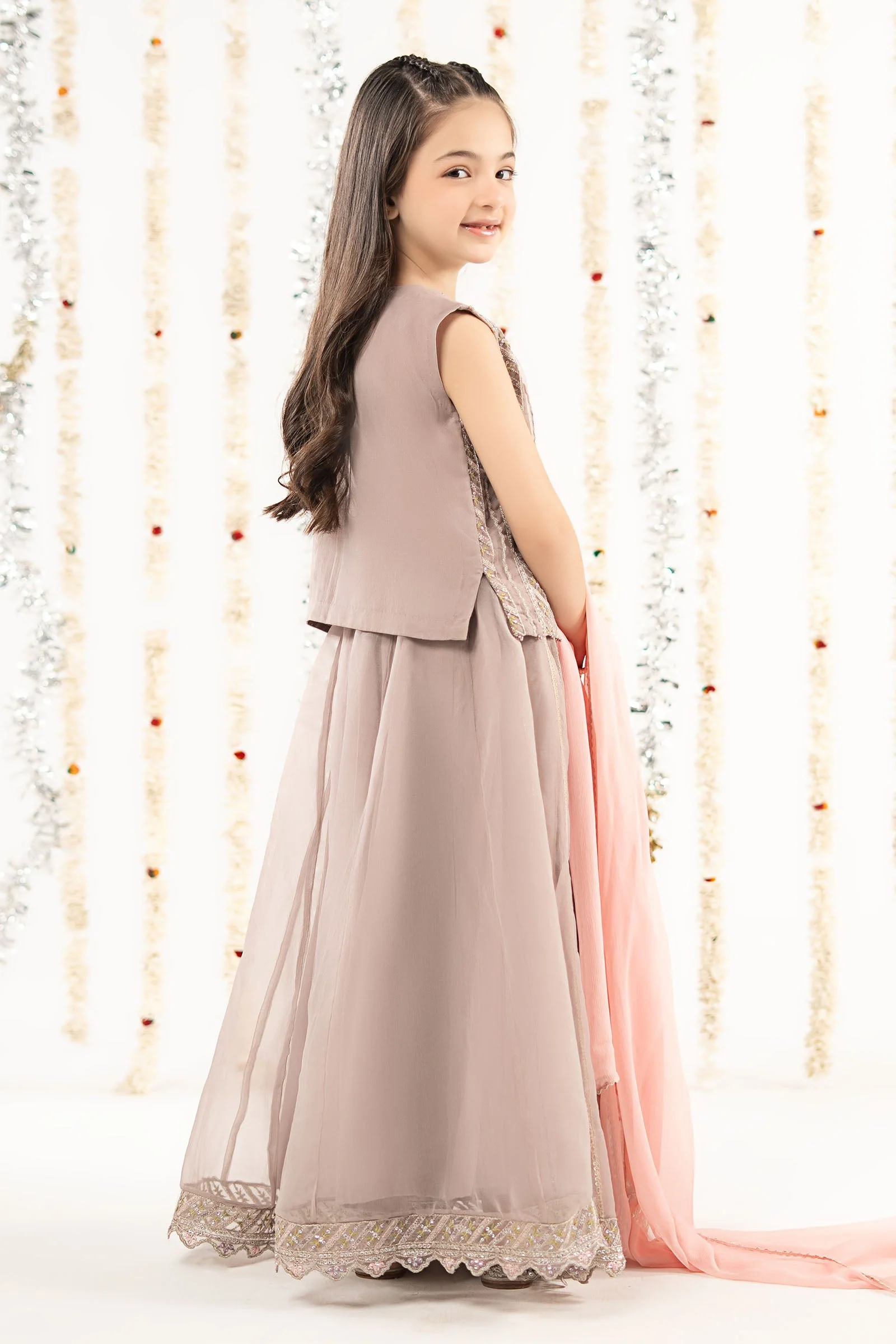 3 Piece Embroidered Organza Suit - Image 7