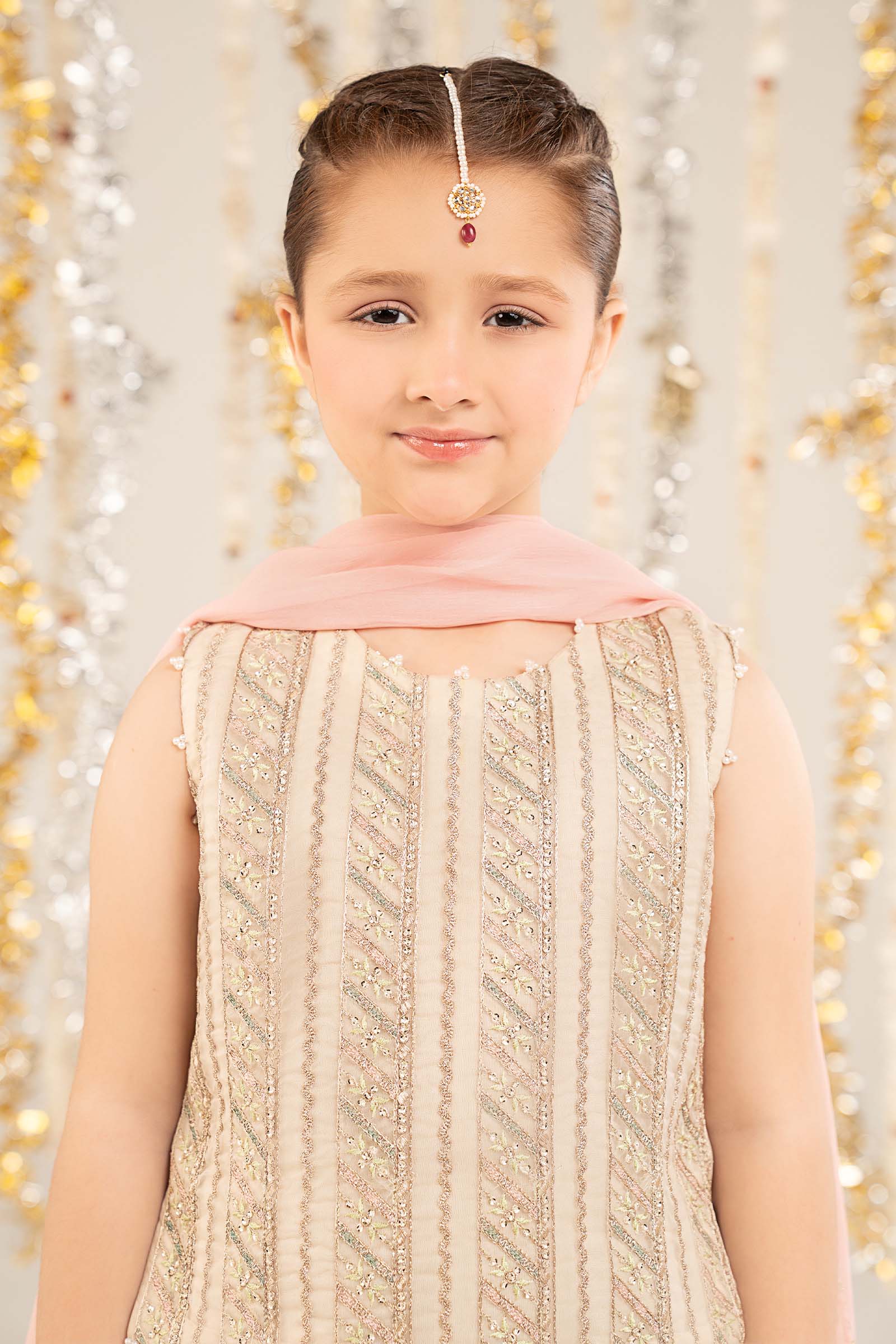 3 Piece Embroidered Organza Suit - Image 2